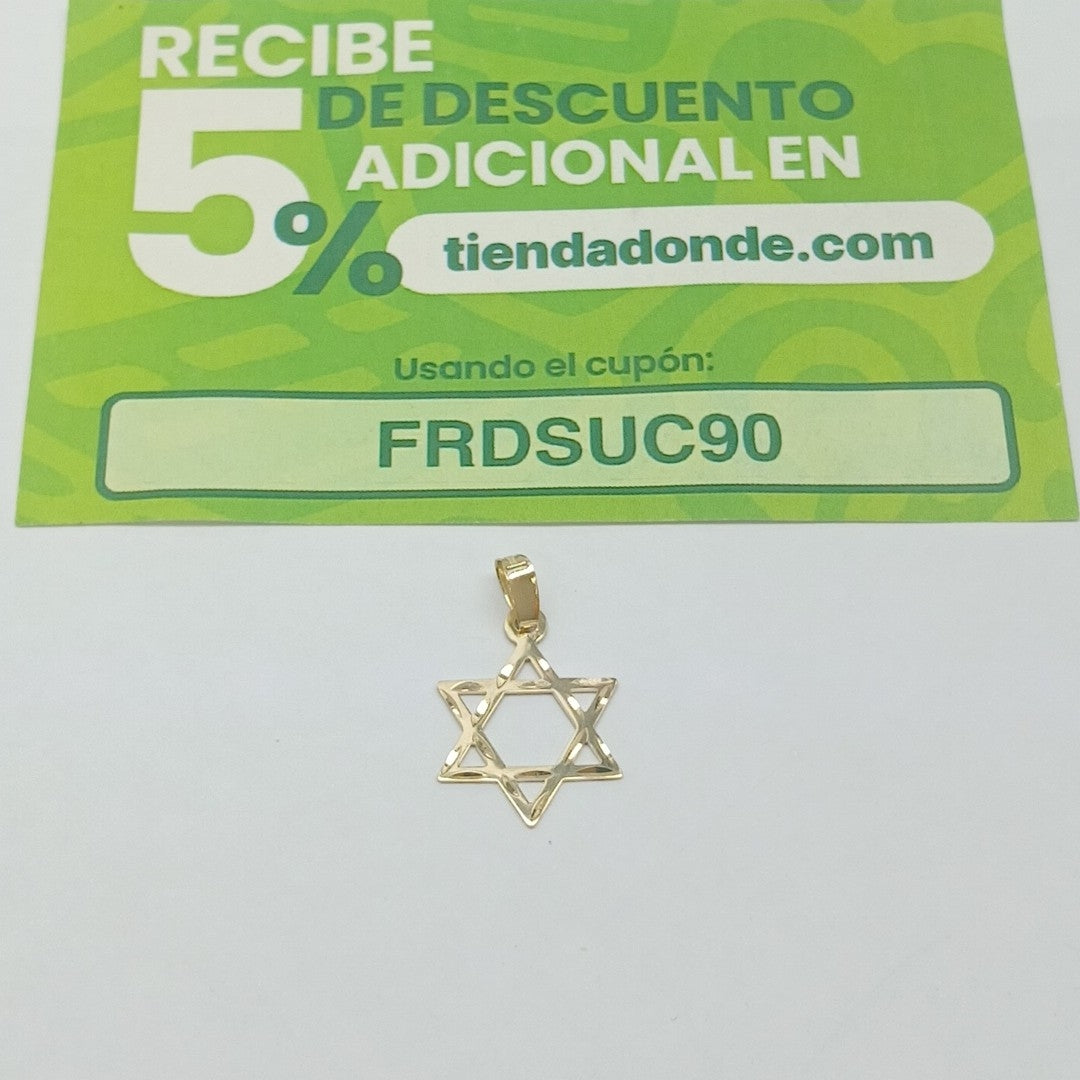 DIJE TEJIDO ESTRELLA DE DAVID 14K 0.5 GR (NUEVO)
