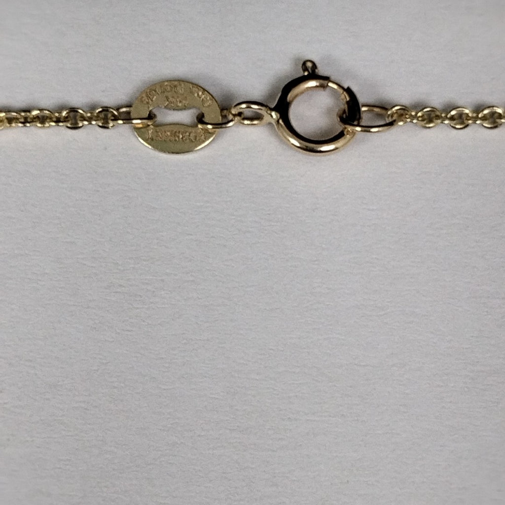 CADENA TEJIDO GARGANTILLA ESPECIAL C FLORES 14K 45 CM 3 GR (NUEVO)