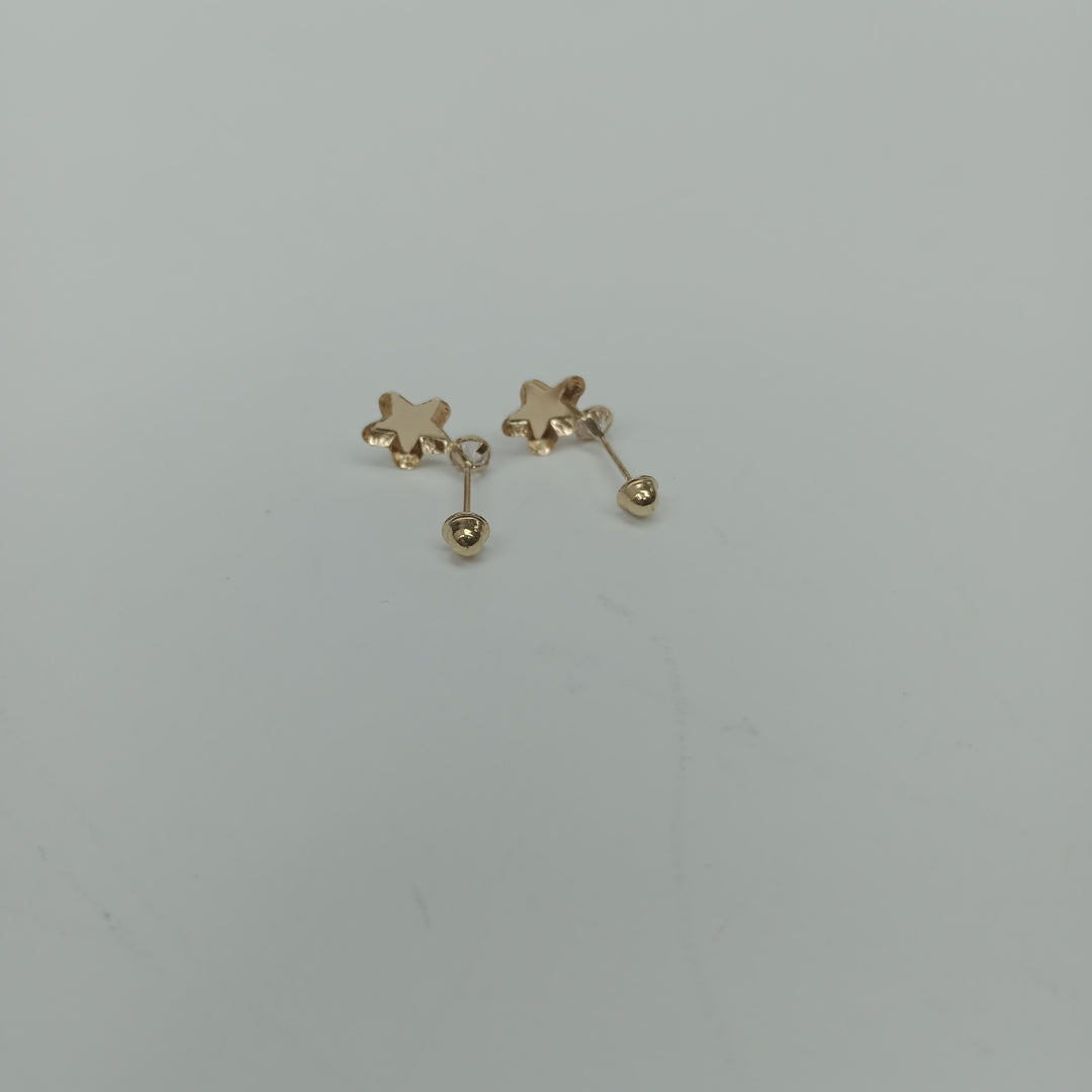 BROQUELES BROQUEL FIG ESTRELLA C CIRCONIA 14K 0.2603 GR (NUEVO)