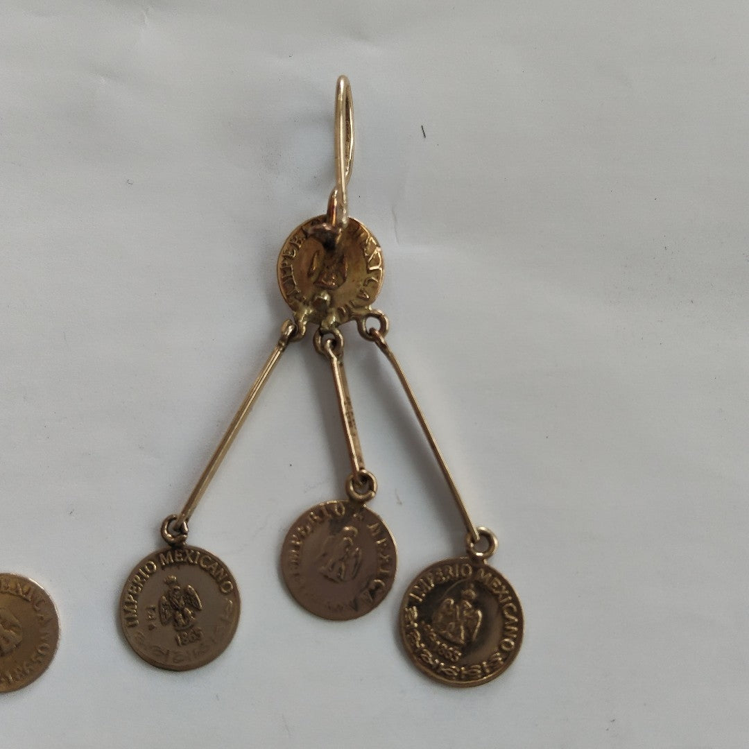 K1 5.2 GRMS 12 K IDENTIFICACIÓN ARETES PAR MATERIALES ORO CANTIDAD DE PI (SEMINUEVO)