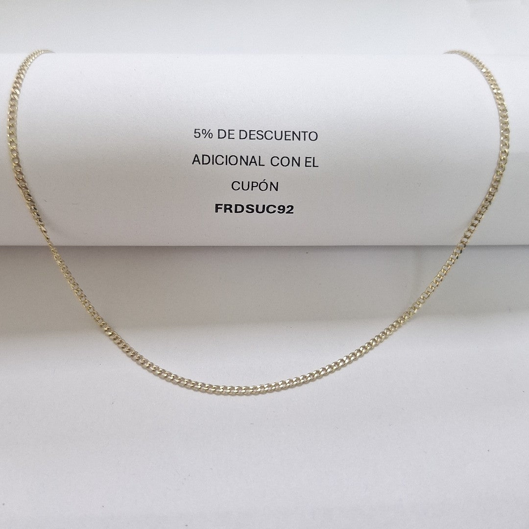 CADENAS TEJIDO BARBADA ORO 10K 55 CM 3.8 GR (NUEVO)