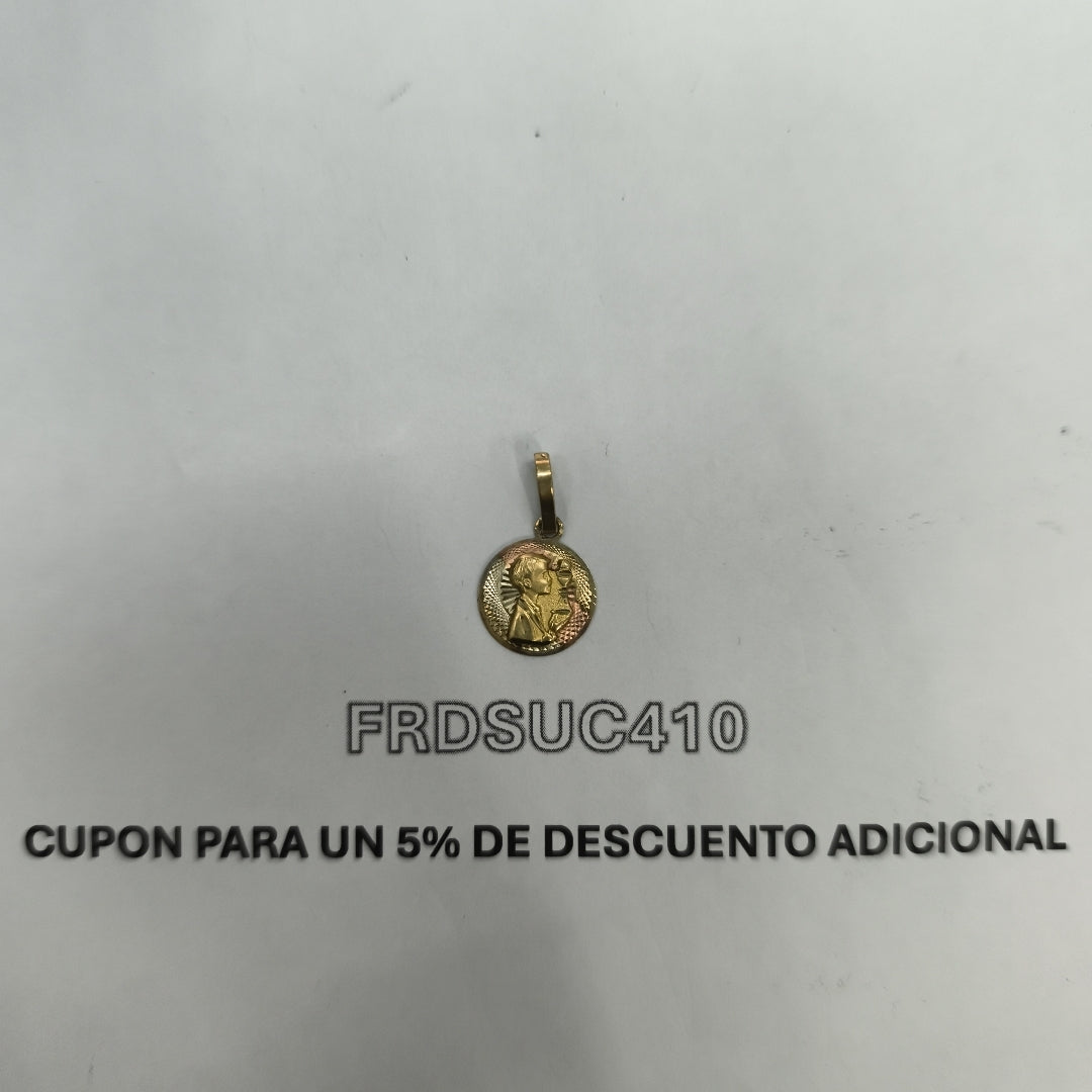MEDALLA RELIGIOSA ORO 10 K 0,90 GRMS (SEMINUEVO)