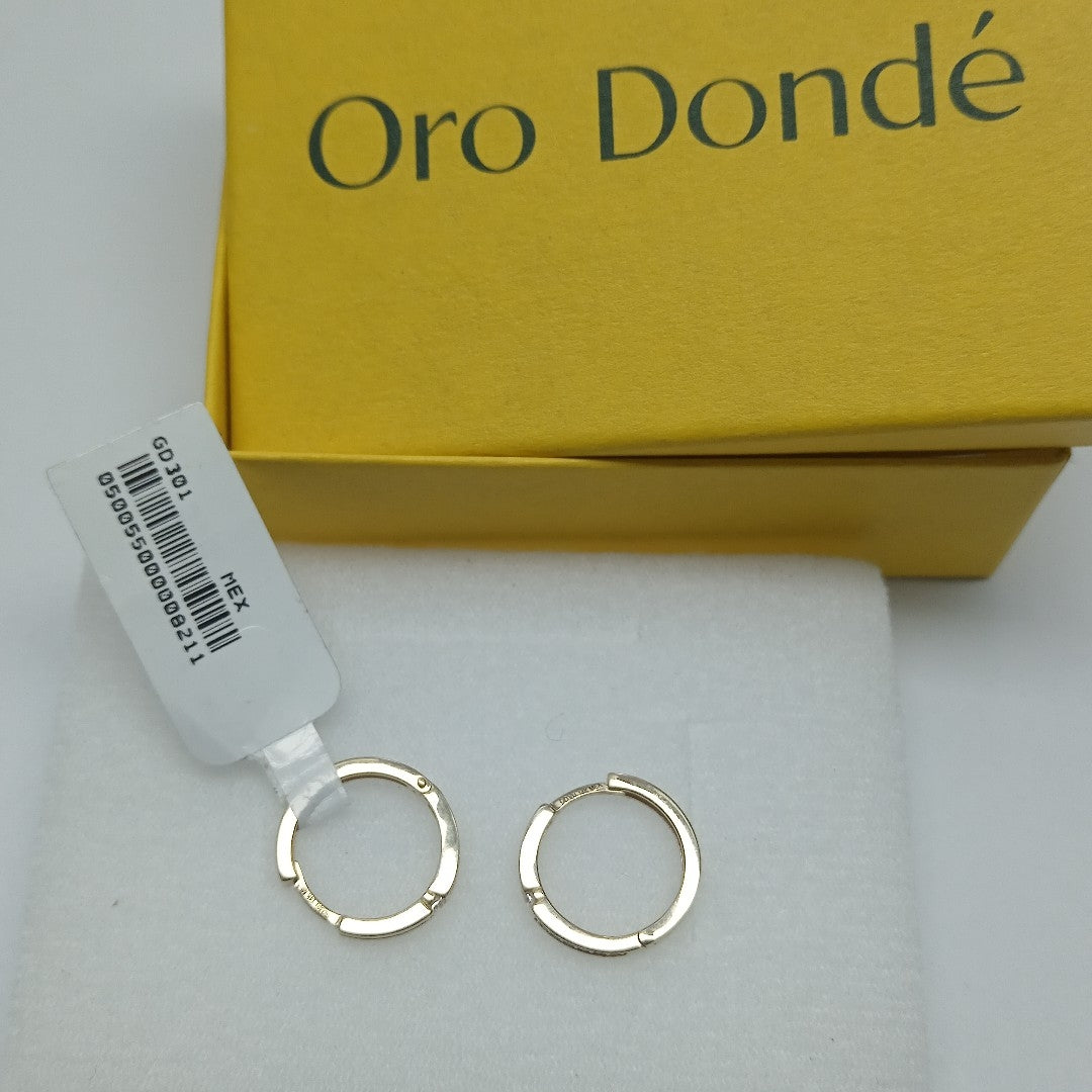 ARETES ARRACADAS LISAS 14K 2.3 GR (NUEVO)