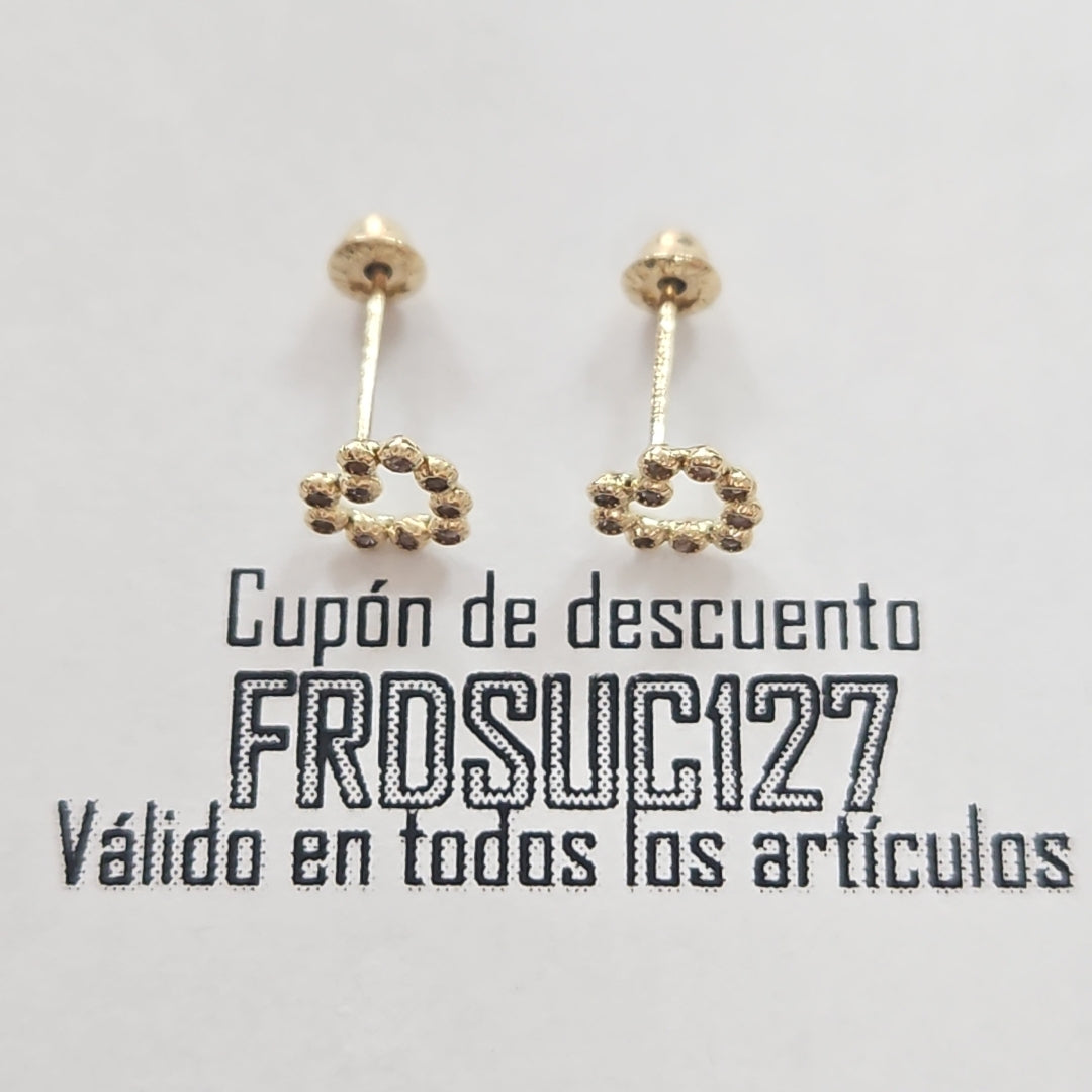 BROQUELES BROQUEL FIG CORAZON 14K 0.23 GR (NUEVO)