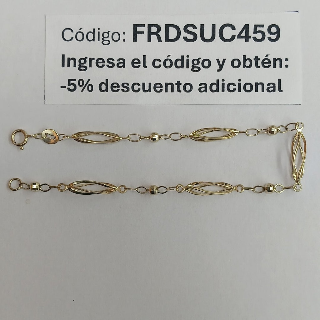 PULSERA ESPECIAL 14K 18 CM 2 GR (NUEVO)