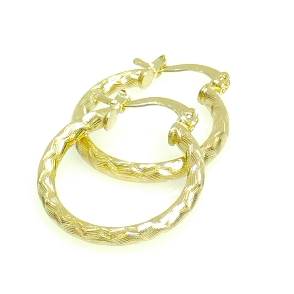 ARETES ARRACADAS LABRADAS 14K 2.1 GR (NUEVO)