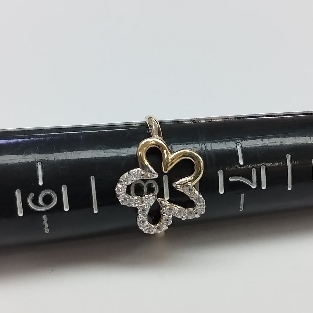 ANILLOS FIG FLOR C CIRCONIAS 14K TALLA 8 1.6 GR (NUEVO)