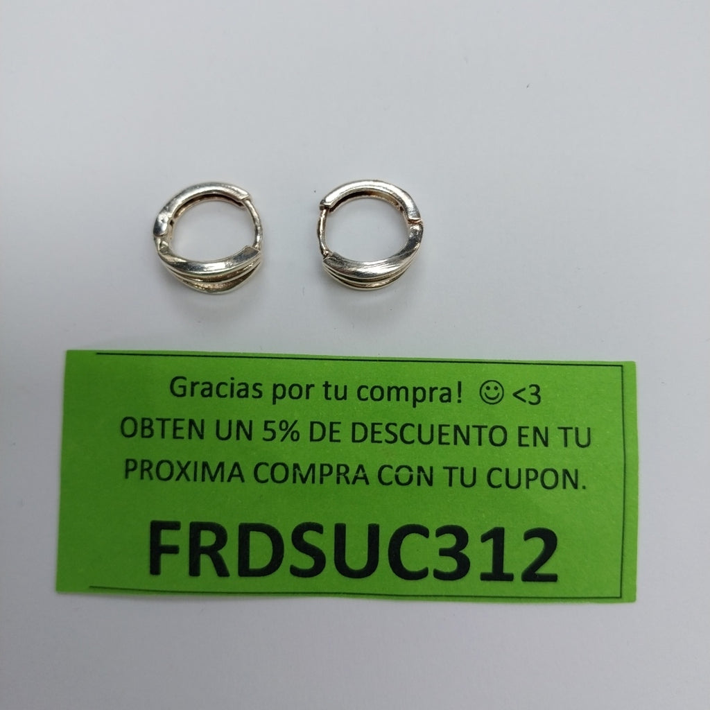 HUGGIES PLATA .925 2.7 GR (NUEVO)