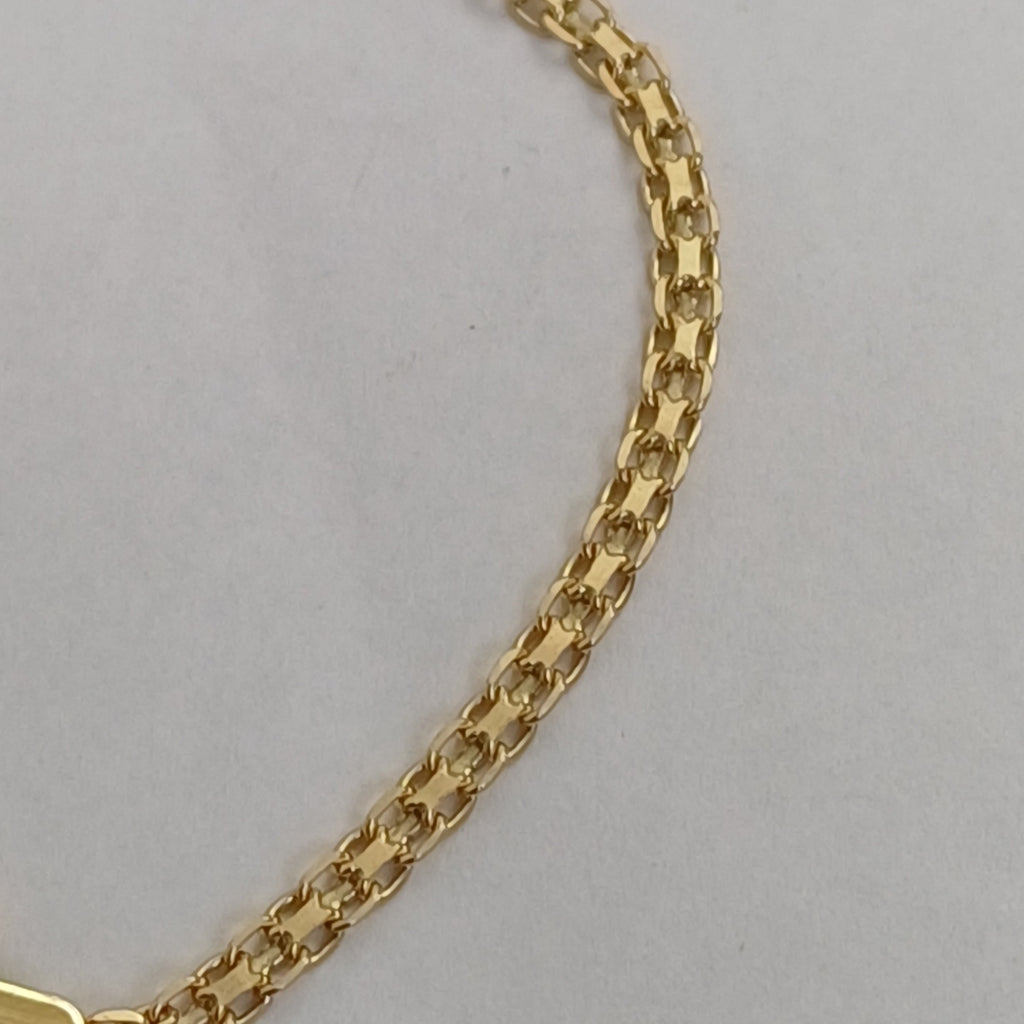 PULSERA ESCLAVA GRABADA LOVE 10K 18 CM 2.8 GR (NUEVO)