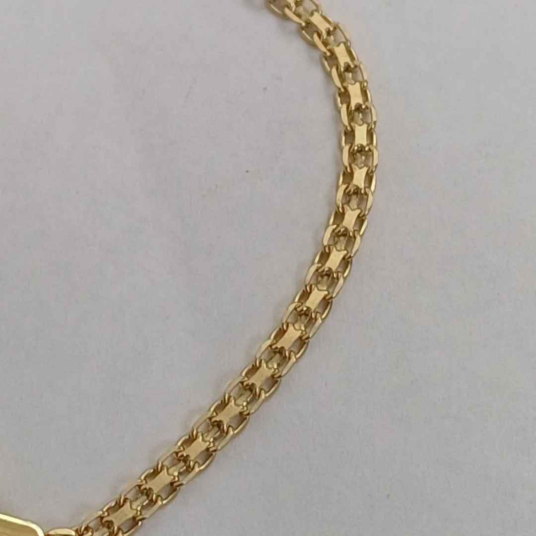 PULSERA ESCLAVA GRABADA LOVE 10K 18 CM 2.8 GR (NUEVO)