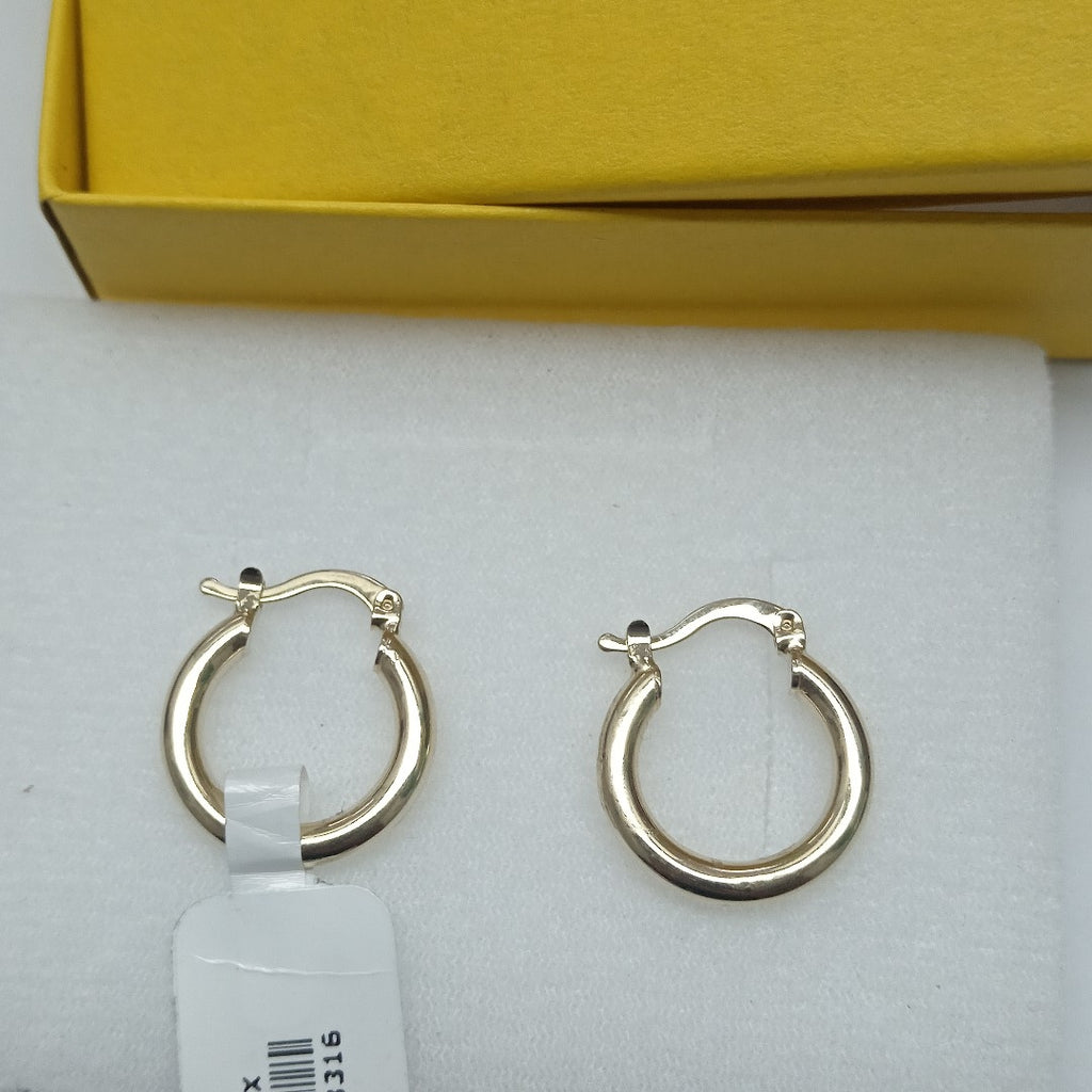 ARETES TEJIDO ARRACADAS LISAS 14K 1.6 GR (NUEVO)