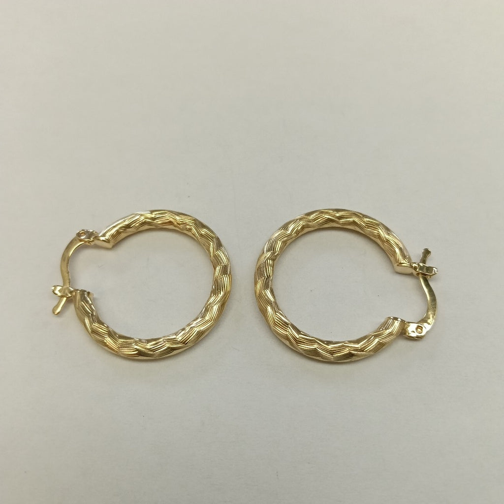 ARETES TEJIDO ARRACADA LABRADA 14K 2.8 GR (NUEVO)