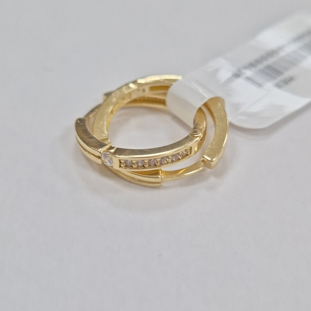 ARETES ARRACADAS C CIRCONIAS 14K 2.3 GR (NUEVO)