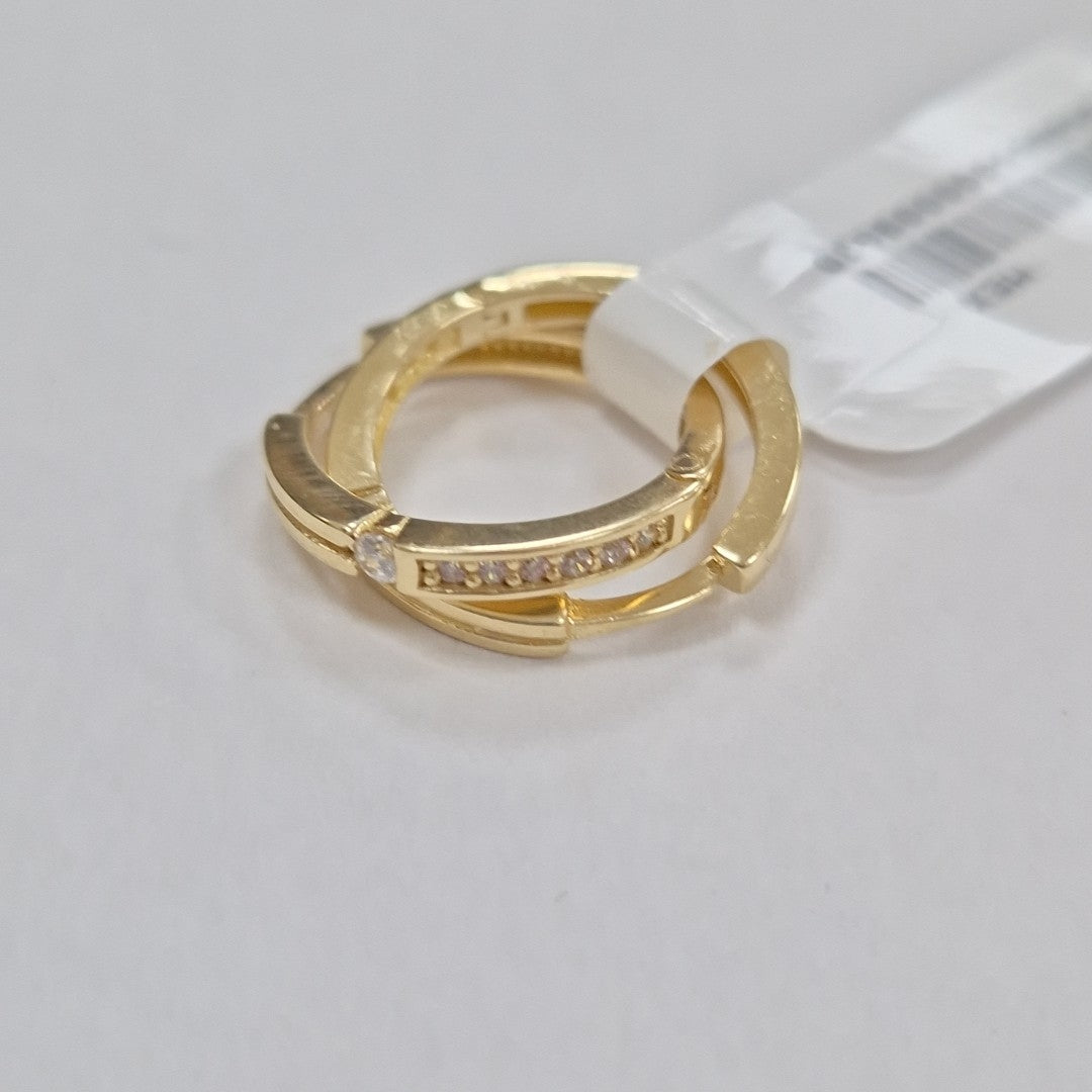 ARETES ARRACADAS C CIRCONIAS 14K 2.3 GR (NUEVO)