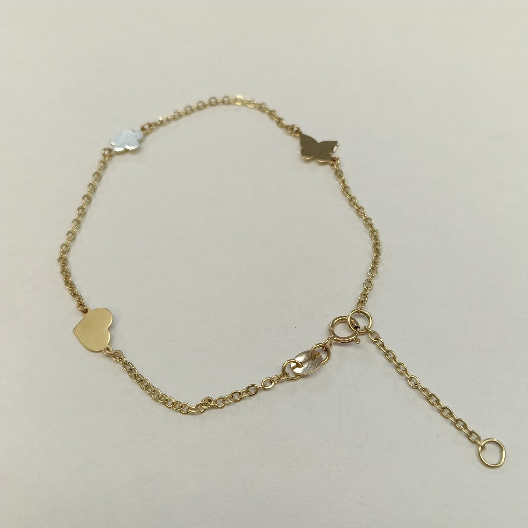 PULSERA ESPECIAL C FIGURAS 14K 18 CM 1.7 GR (NUEVO)
