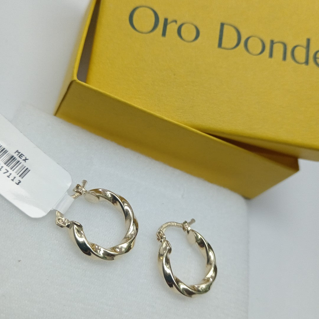 ARETES ARRACADA TORZAL 14K 1.8 GR (NUEVO)