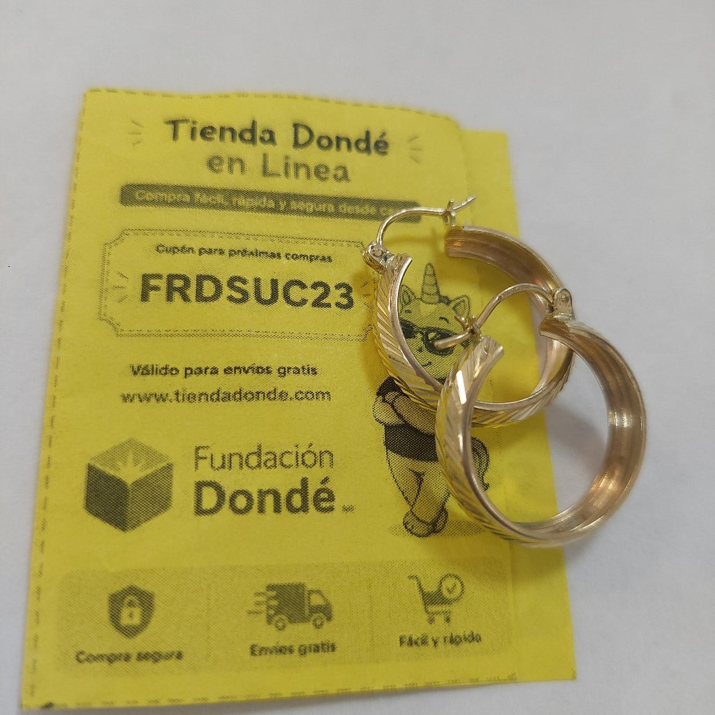 ARETES ARRACADAS LABRADAS 10K 2.8 GR (NUEVO)