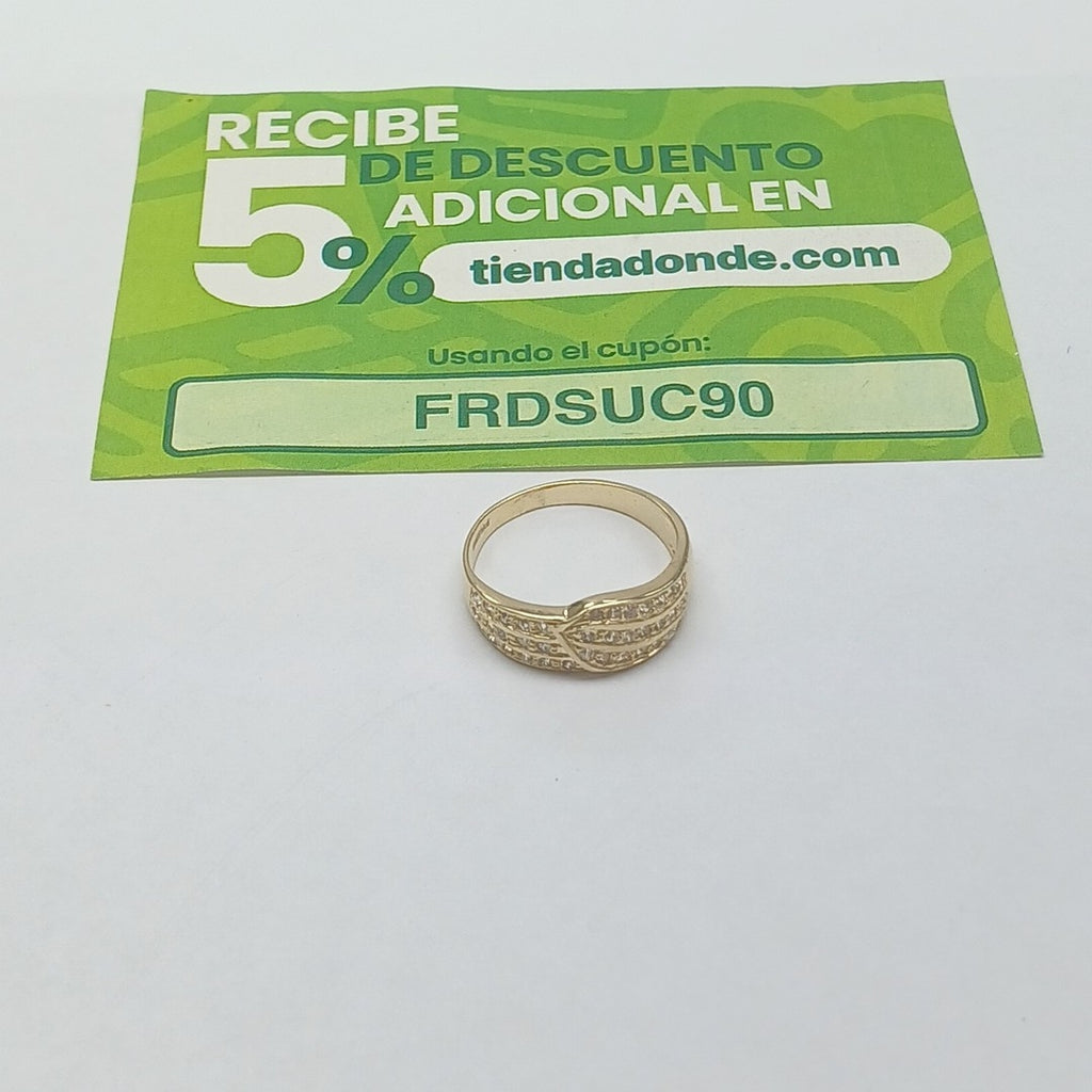 ANILLOS C CIRCONIAS 14K TALLA 8 3.1 GR (NUEVO)
