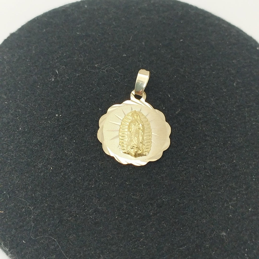 DIJE MEDALLA RELIGIOSA 14K 0.7 GR (NUEVO)