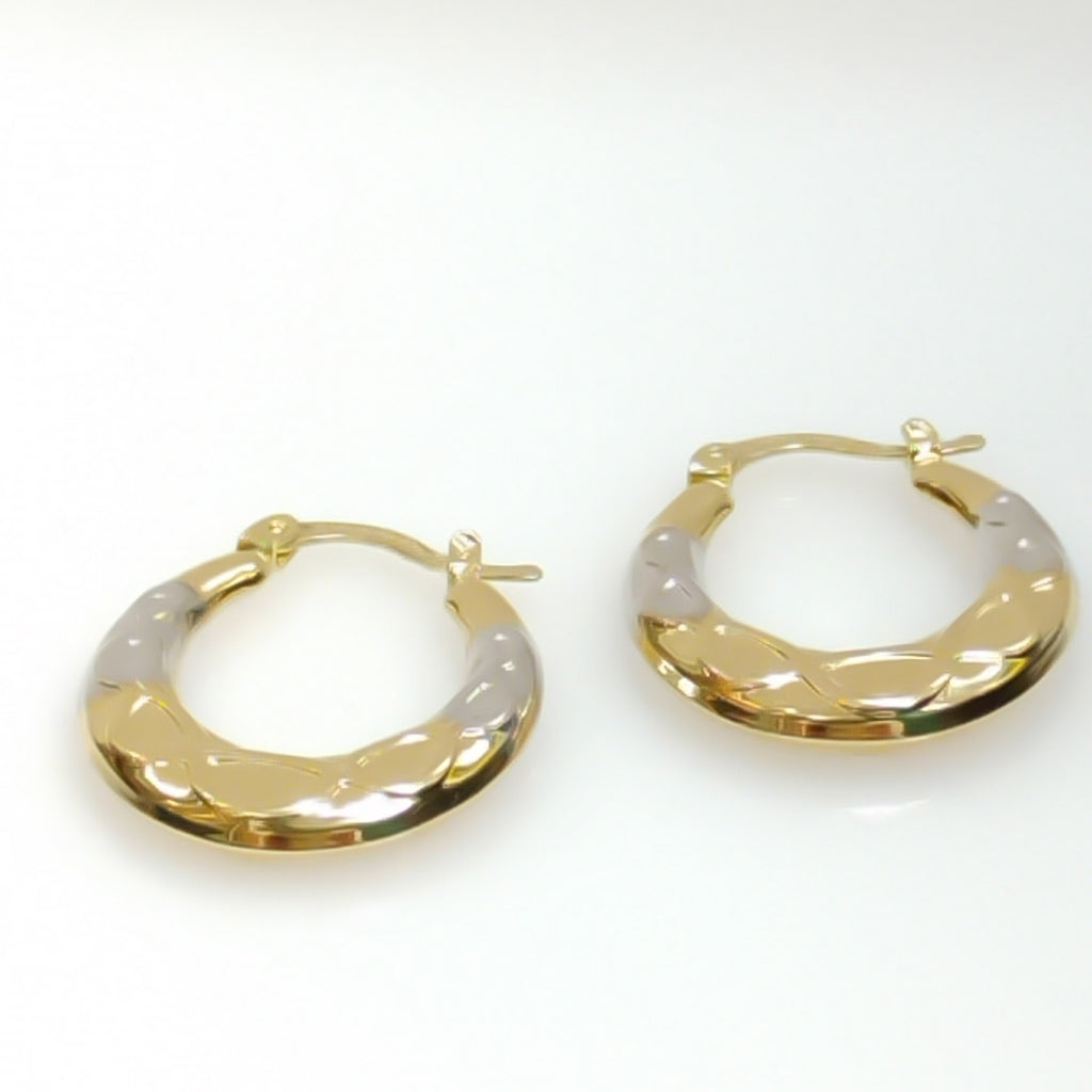 ARETES ARRACADAS COMBINADAS CON INFINITO 14K 2.3 GR (NUEVO)