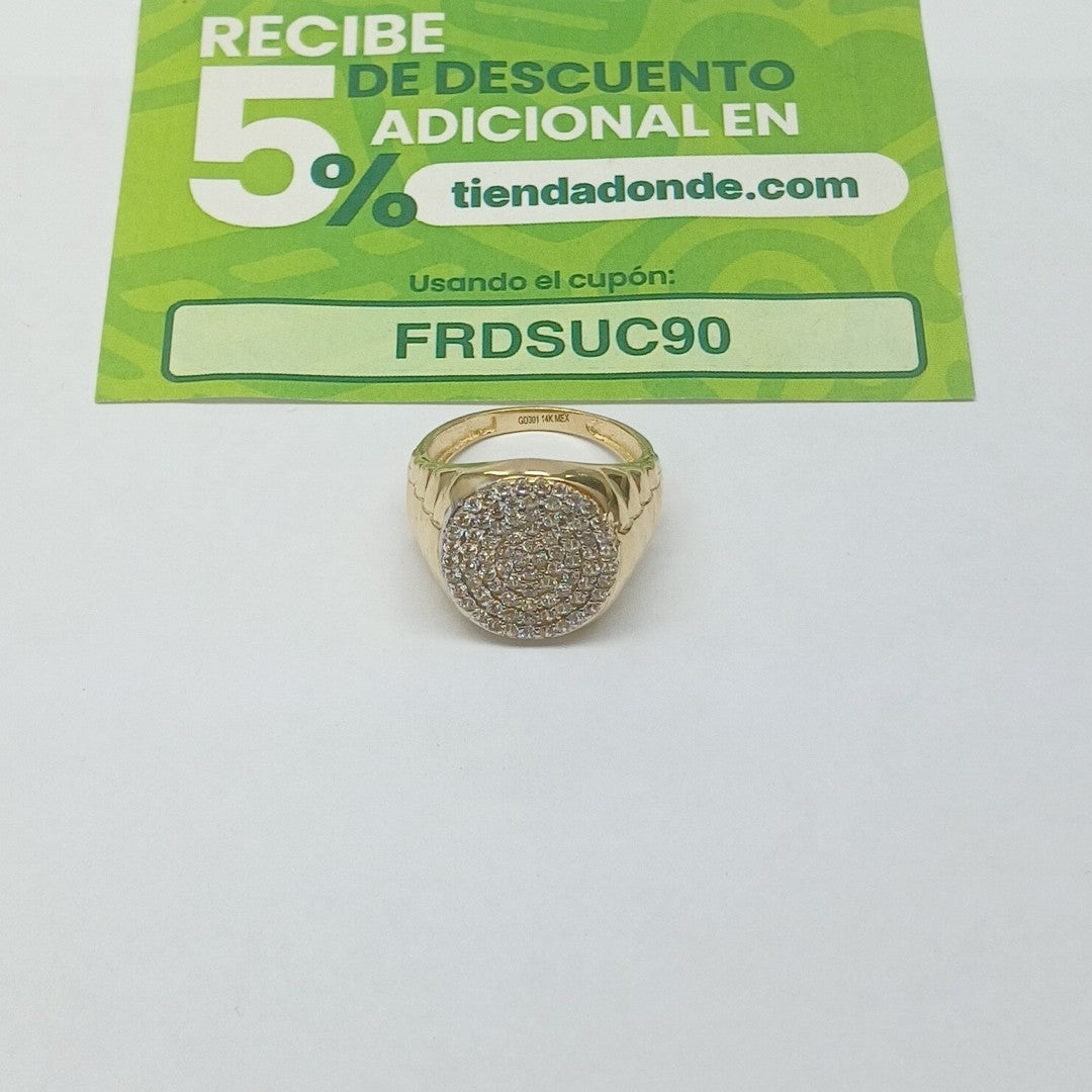 ANILLO C CIRCONIAS 14K 10 TALLA 7.7 GR (NUEVO)