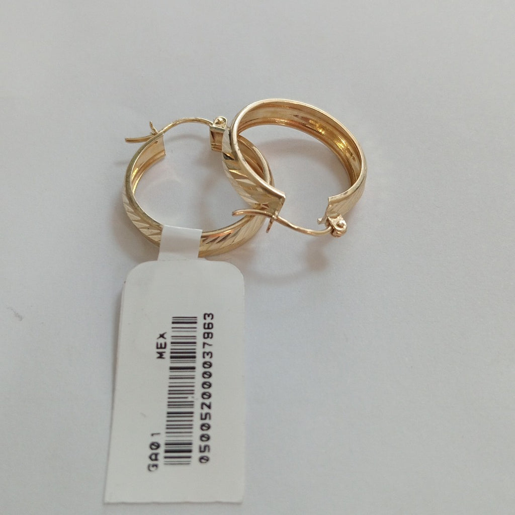 ARETES ARRACADAS LABRADAS 10K 2.4 GR (NUEVO)