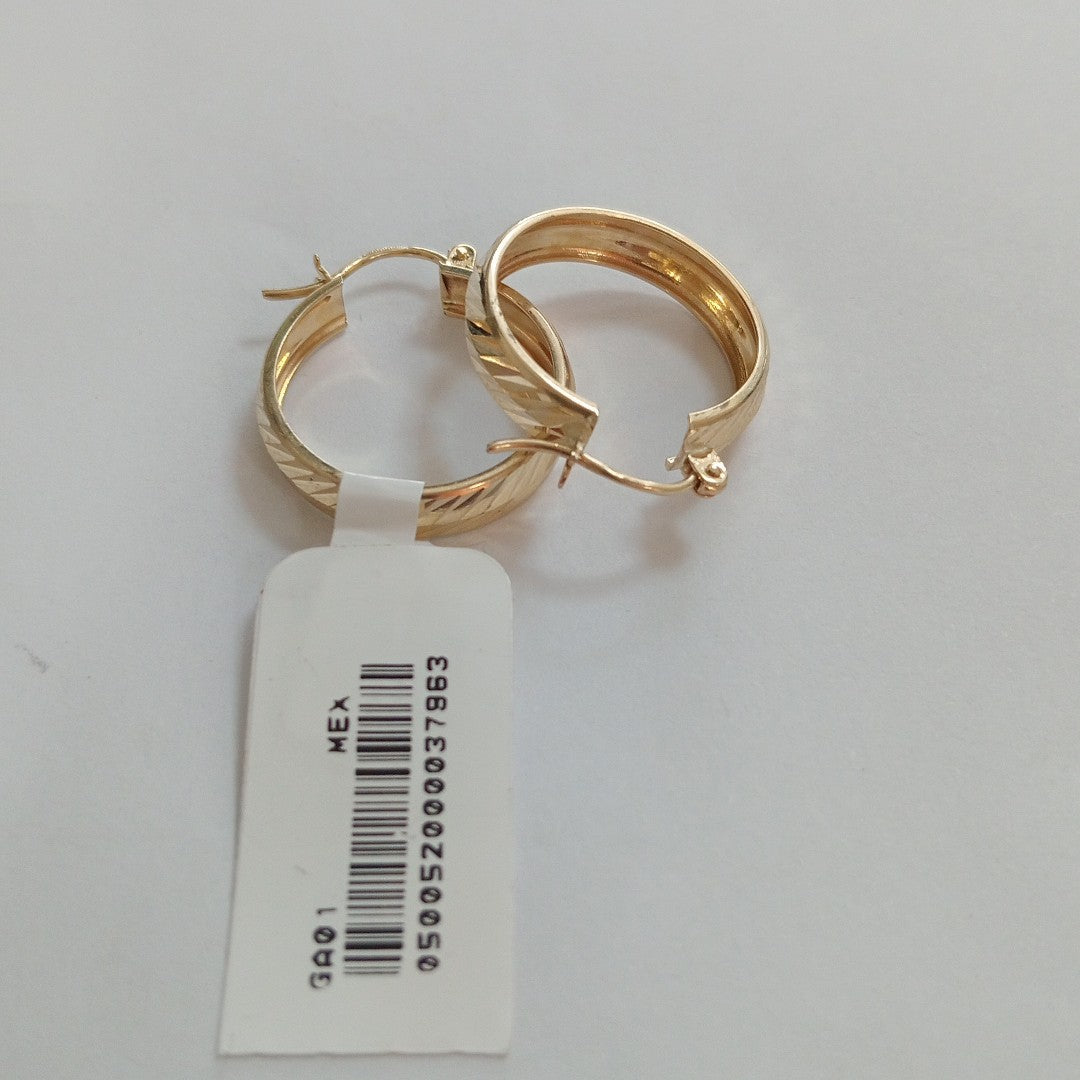 ARETES ARRACADAS LABRADAS 10K 2.4 GR (NUEVO)