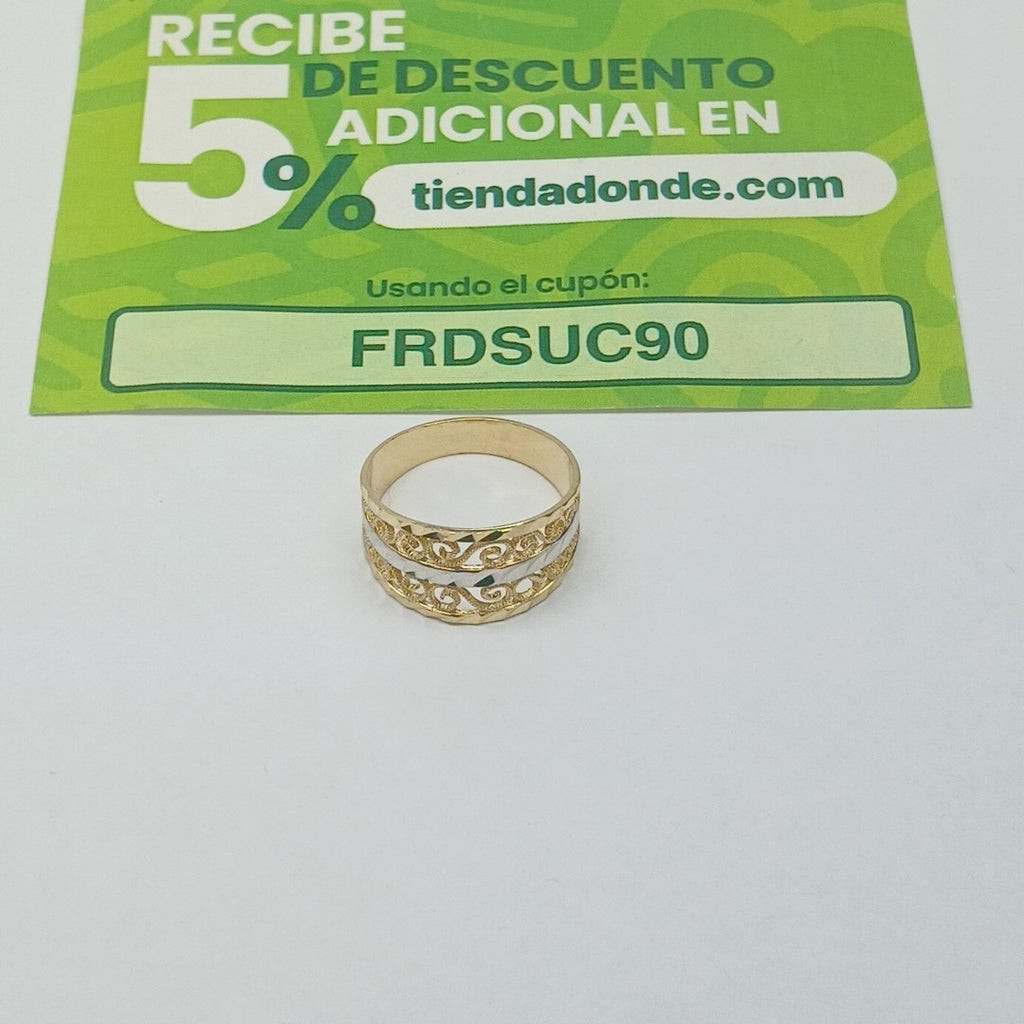 ANILLOS TIPO FILIGRANA 14K TALLA 8.5 3 GR (NUEVO)