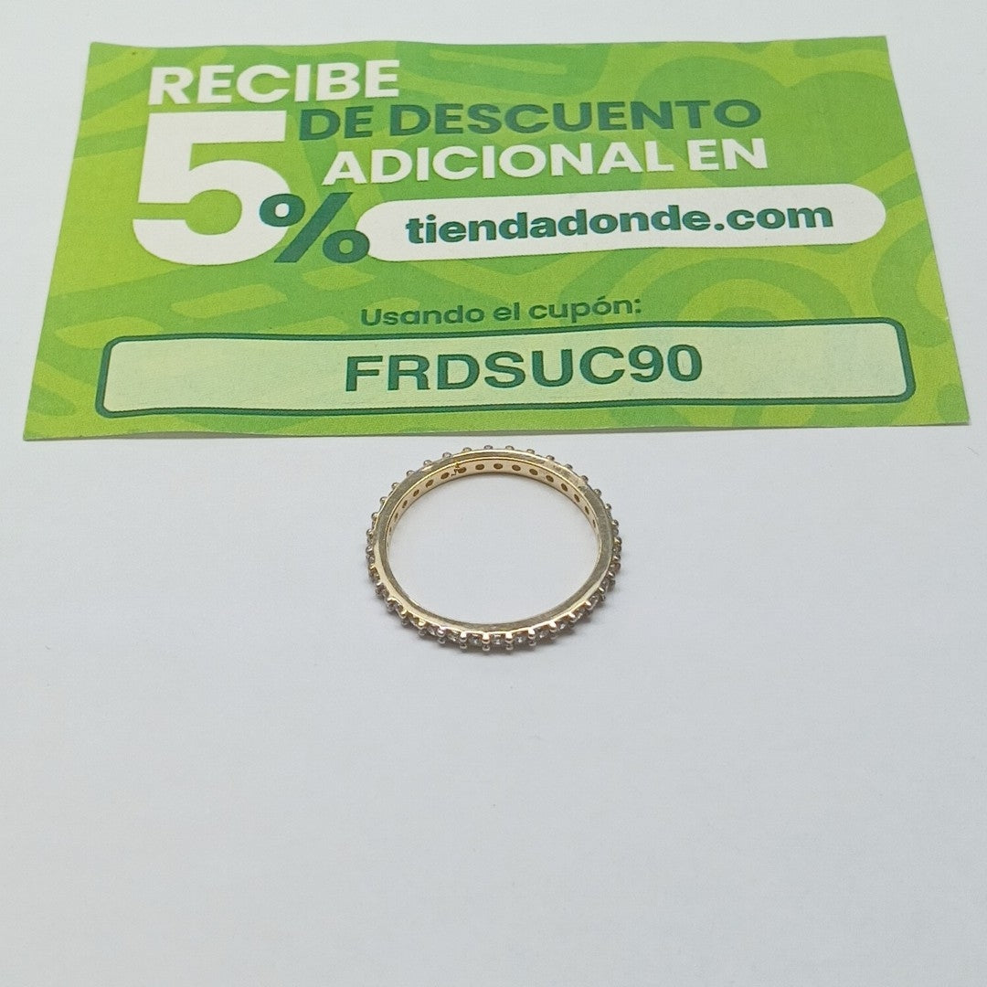 ANILLO ANILLITO CHURUMBELA C CIRCONIAS 14K 8.5 TALLA 2.1 GR (NUEVO)