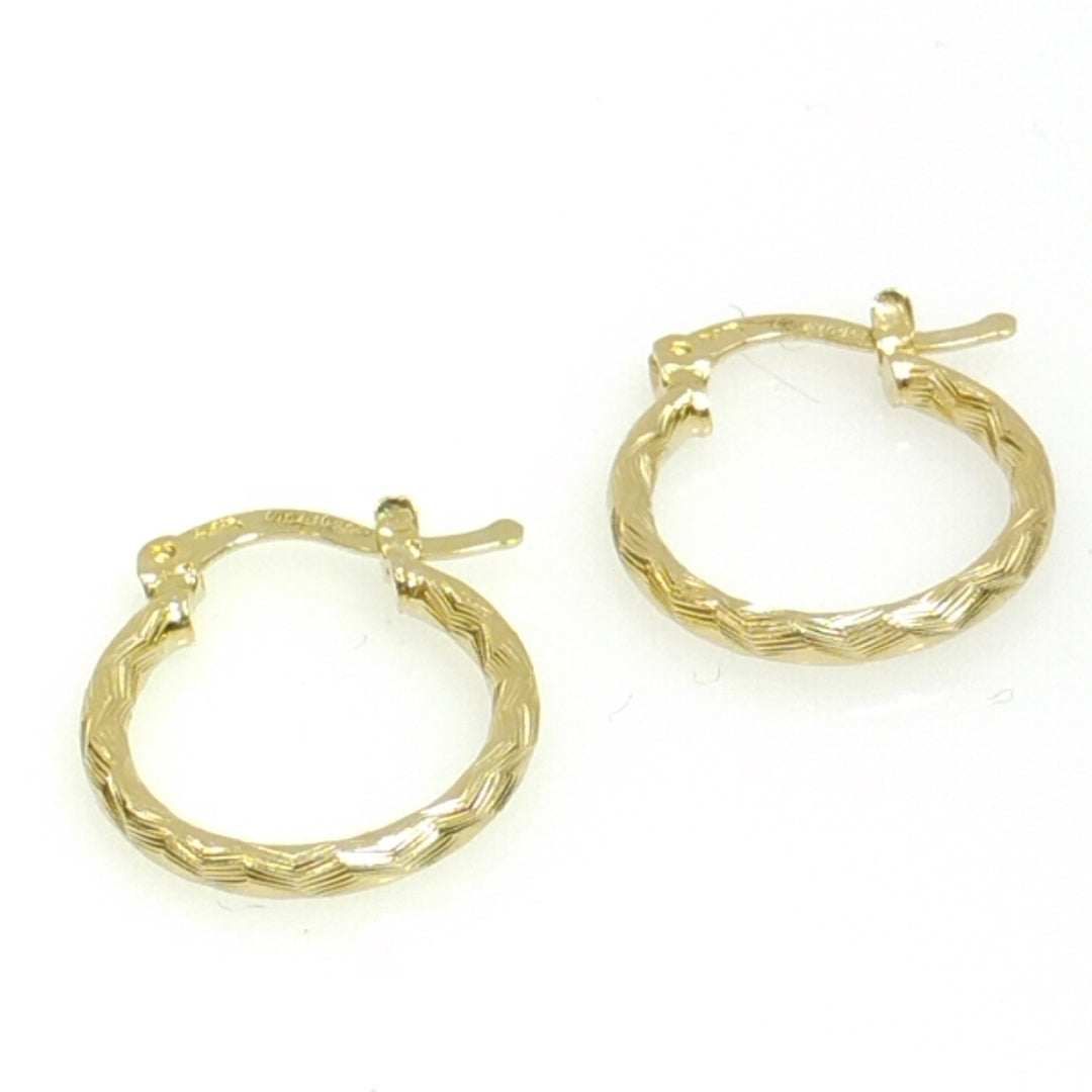 ARETES ARRACADAS TRENZADAS 14K 18 1.6 GR (NUEVO)