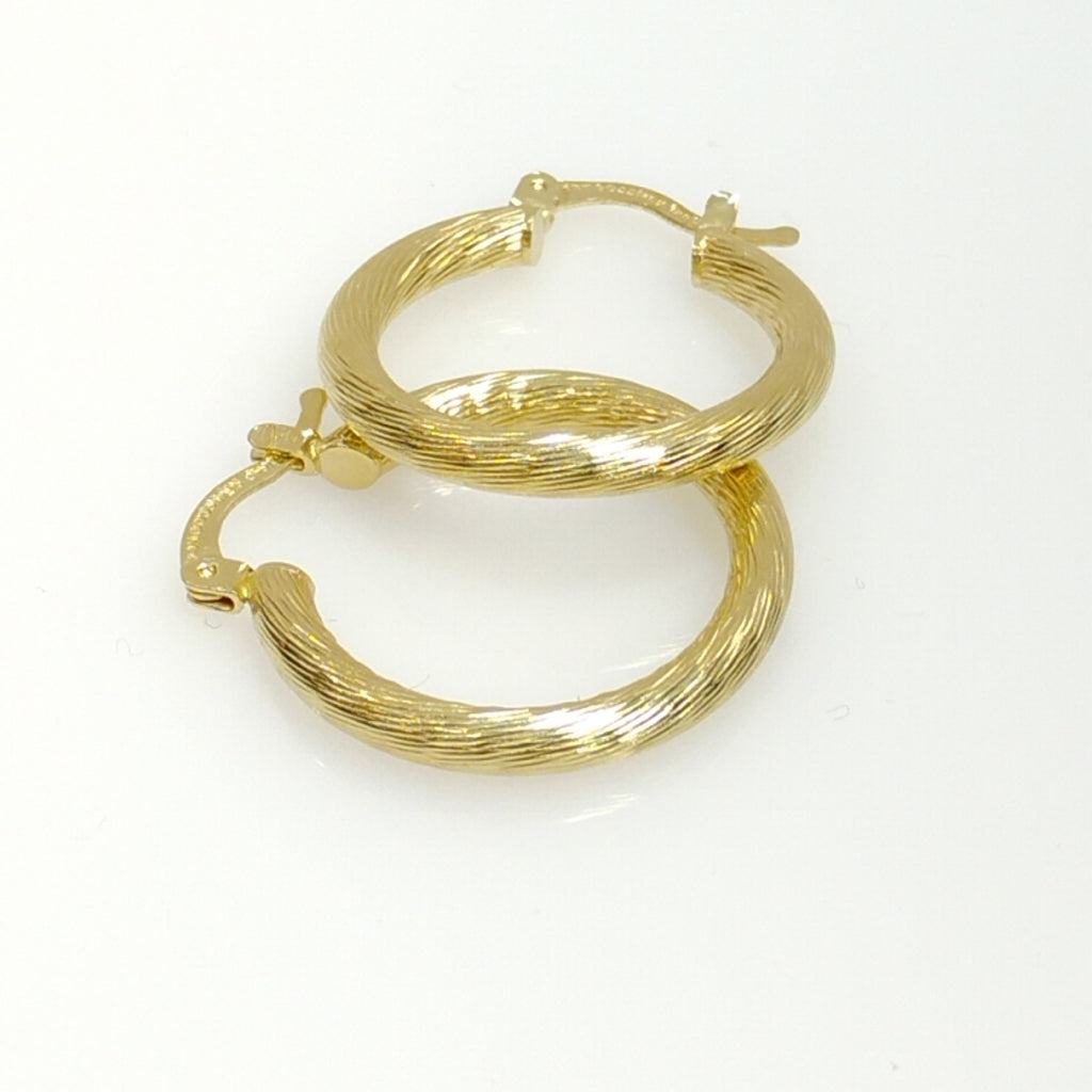 ARETES TEJIDO ARRACADAS ASTRIADAS 14K 3 GR (NUEVO)