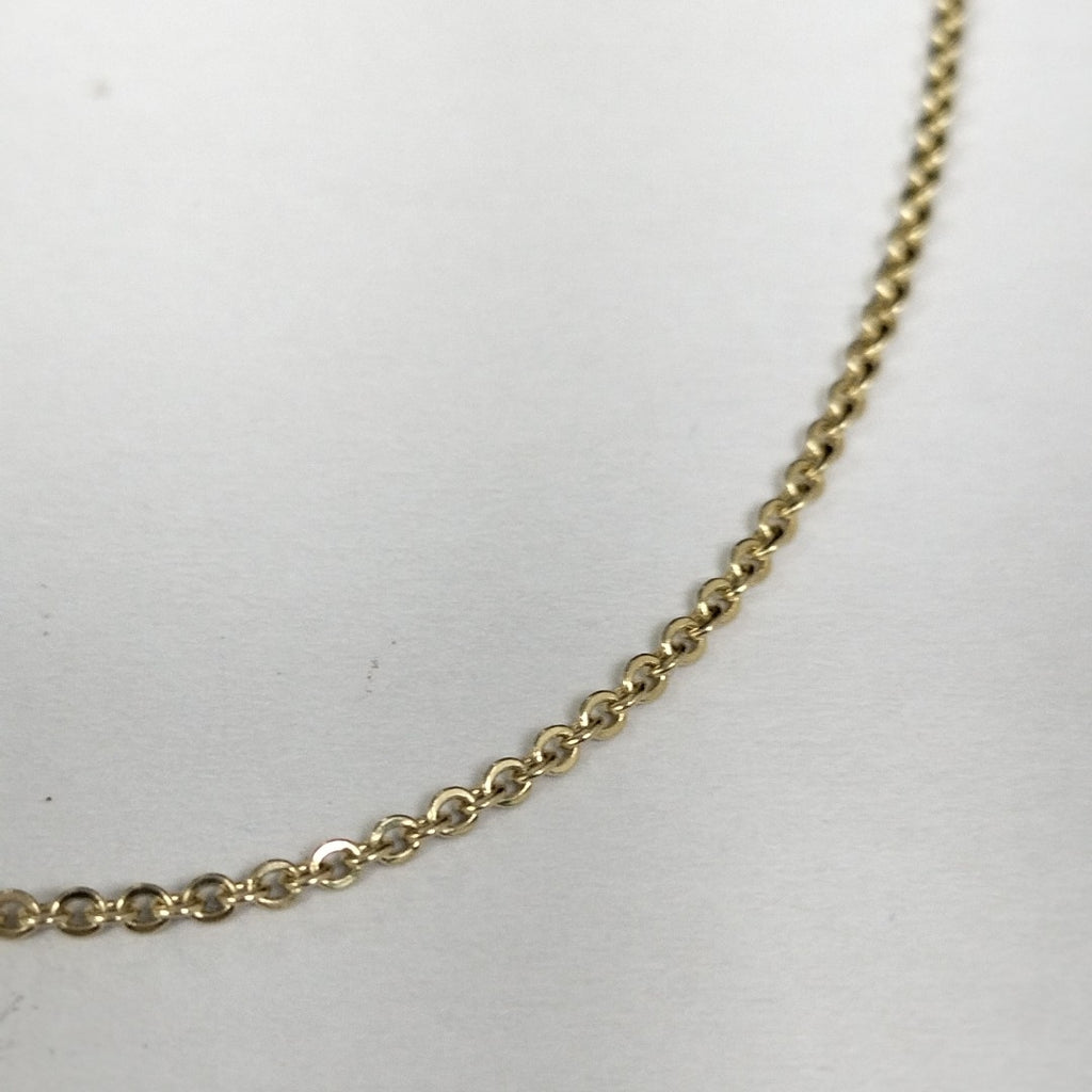CADENA TEJIDO GARGANTILLA ESPECIAL C FLORES 14K 45 CM 3 GR (NUEVO)