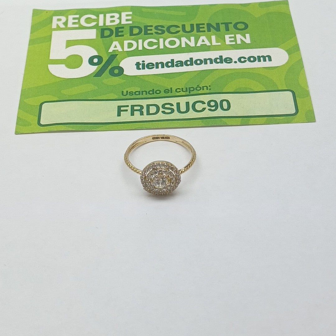 ANILLO ANILLITO C CIRCONIAS 14K 8 TALLA 2 GR (NUEVO)
