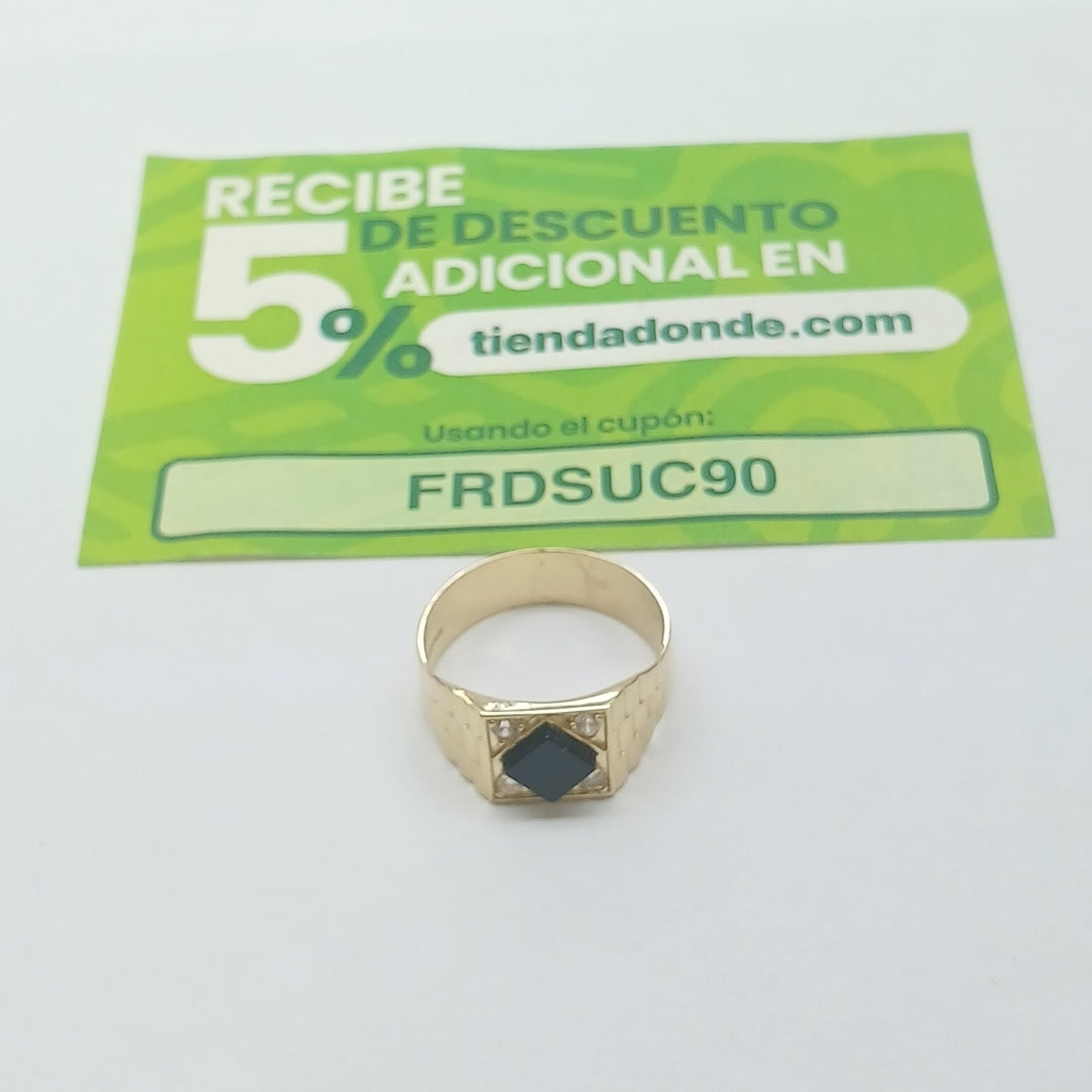 ANILLOS C ONIX Y CIRCONIAS 14K TALLA 10 4.4 GR (NUEVO)