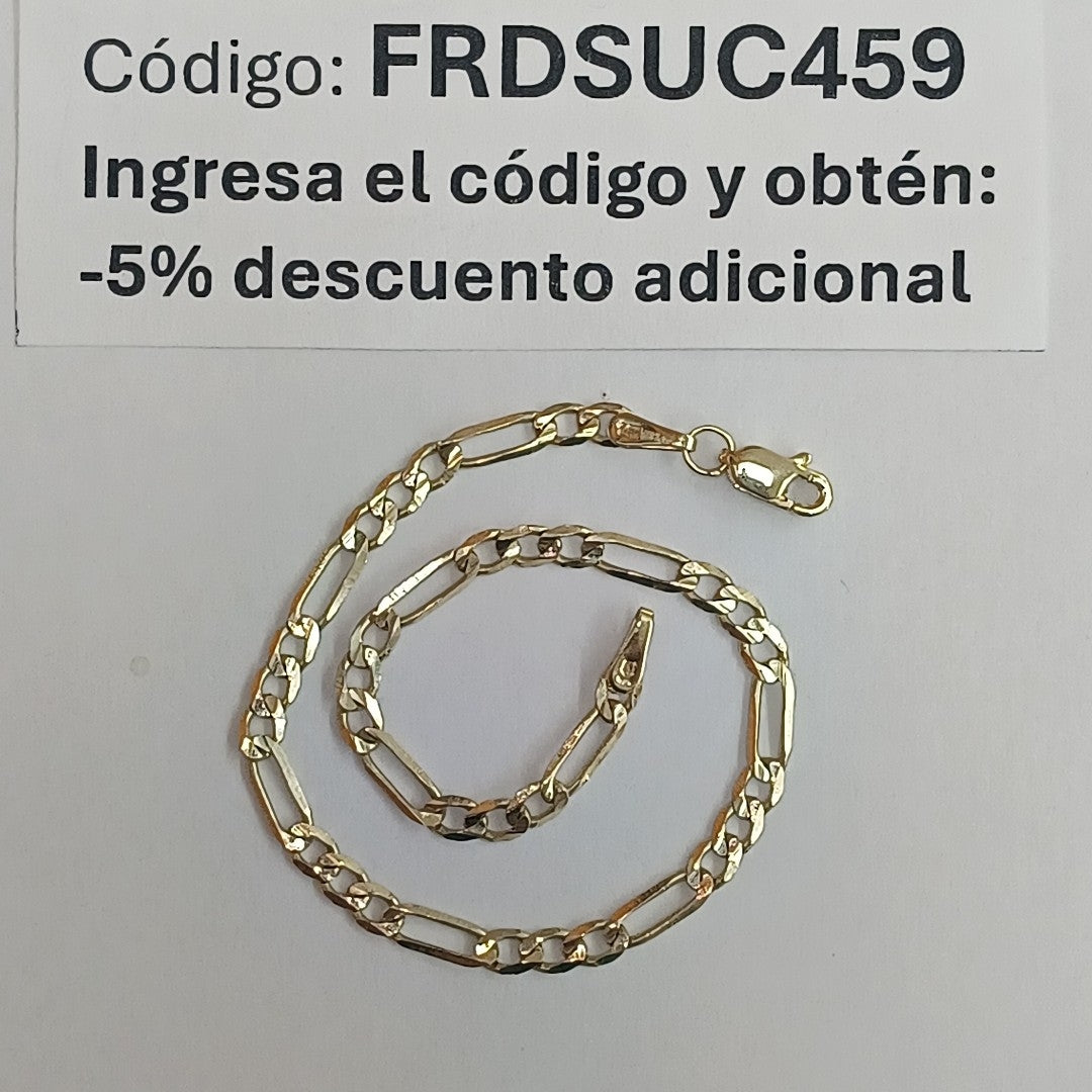PULSERA TEJIDO 3X1 14K 18 CM 2.6 GR (NUEVO)