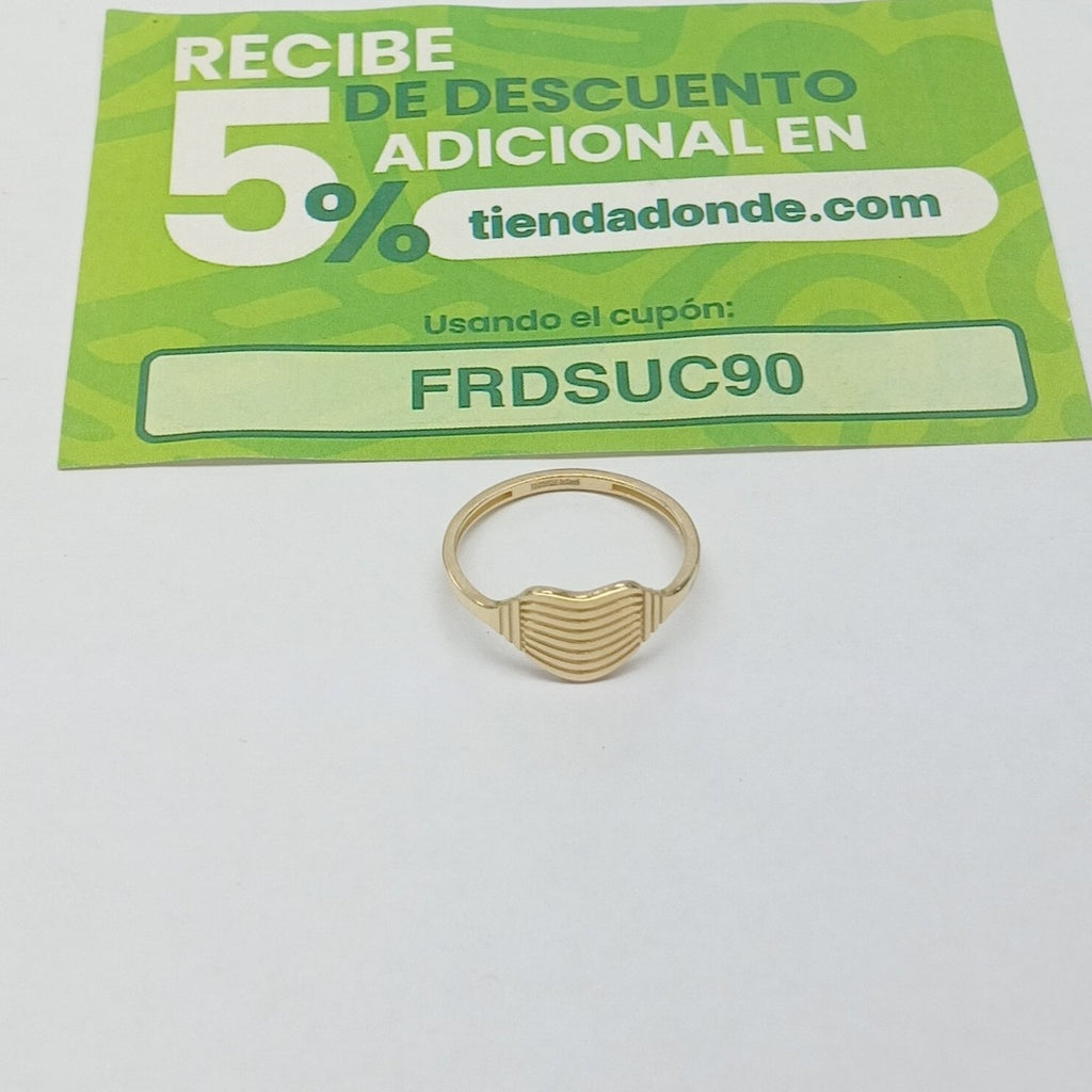 ANILLOS CORAZON 14K TALLA 8 1.8 GR (NUEVO)