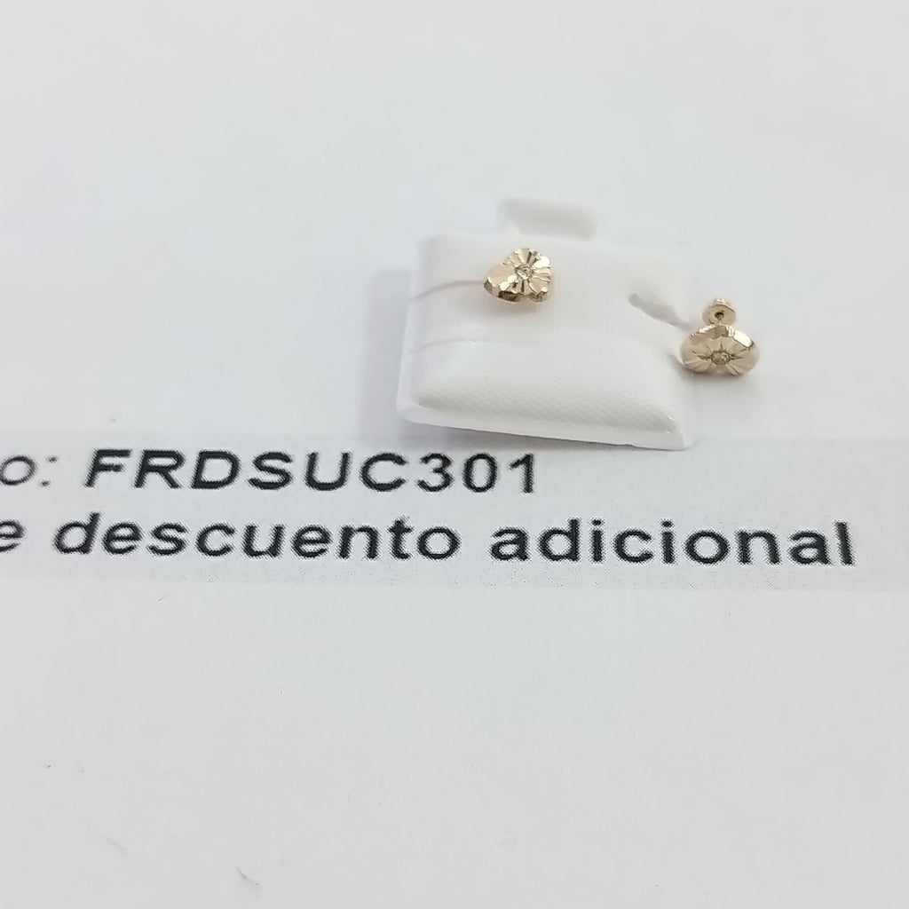 BROQUELES BROQUEL FIG CORAZON C CIRCONIA 14K 0.2603 GR (NUEVO)
