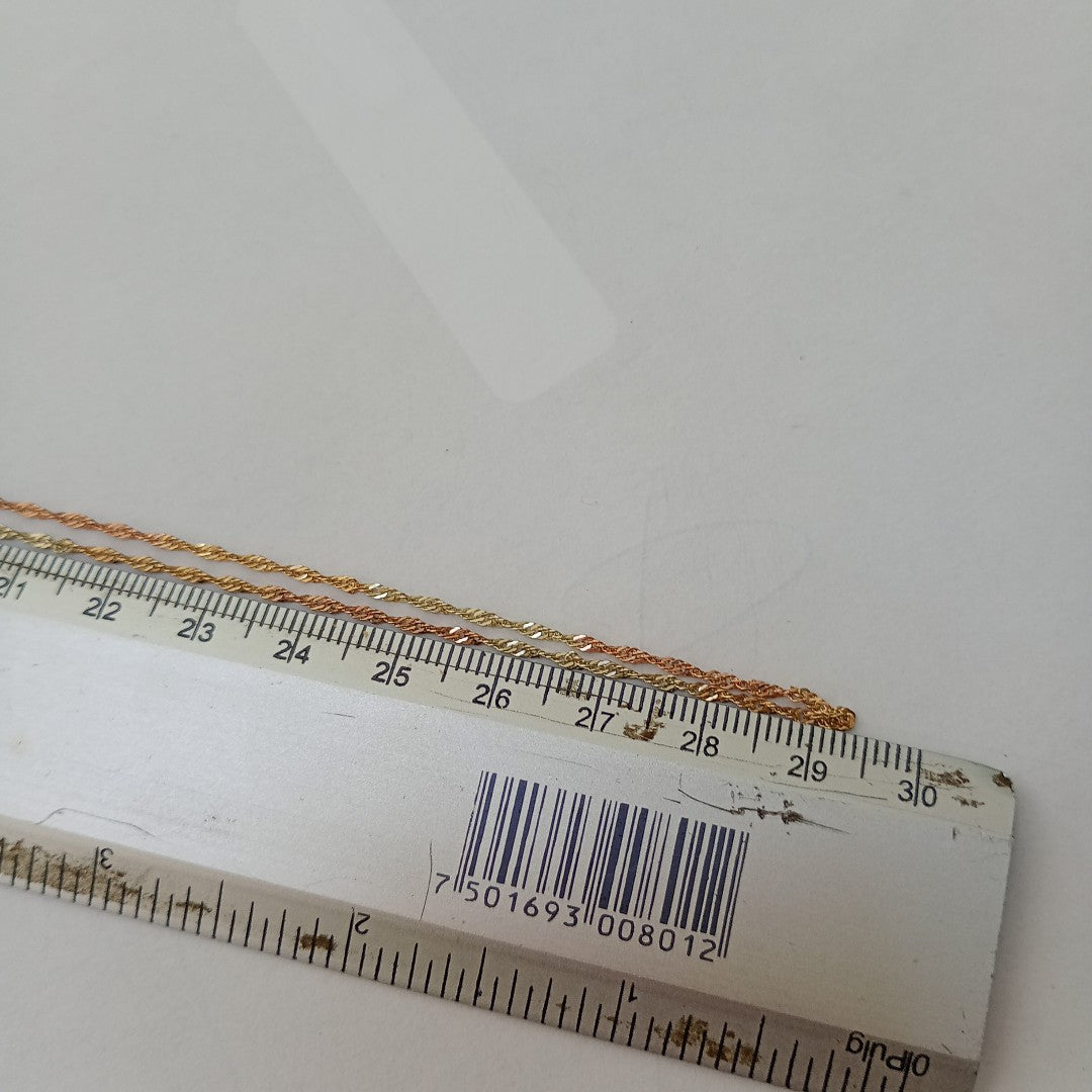 CADENA ORO COMBINADO 10 K 1.9 GRMS (SEMINUEVO)