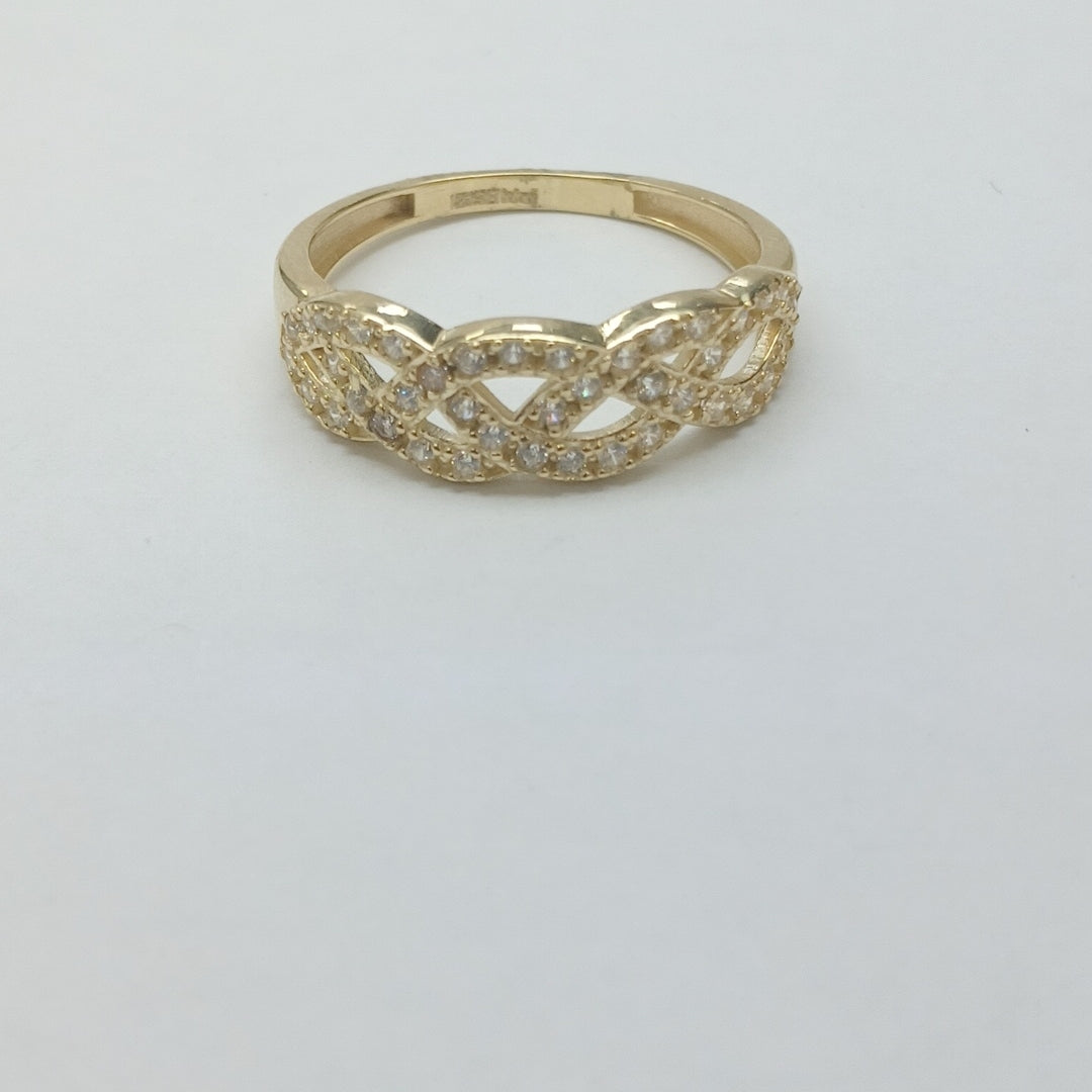 ANILLOS C CIRCONIAS 14K TALLA 9 2.5 GR (NUEVO)