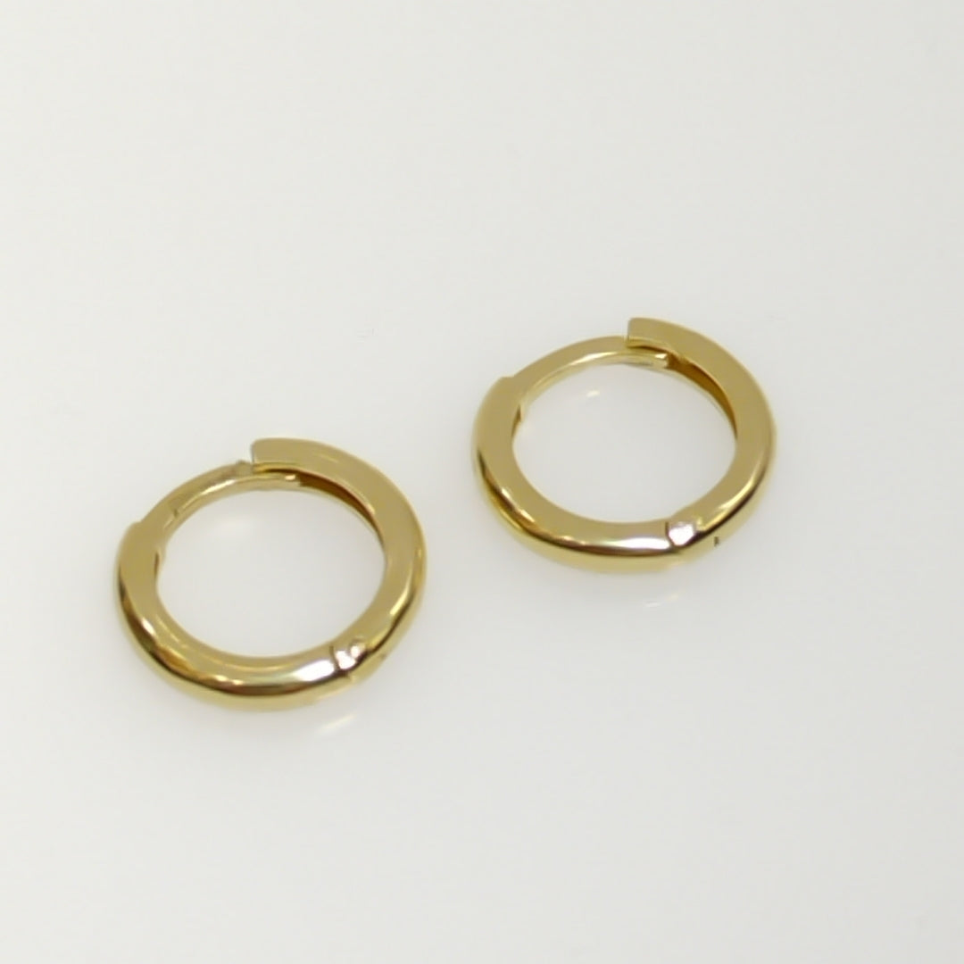 ARETES ARRACADAS LISAS 10K 1.2 GR (NUEVO)