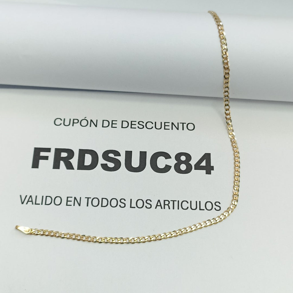 PULSERA TEJIDO BARBADA 14K 21 CM 2.3 GR (NUEVO)