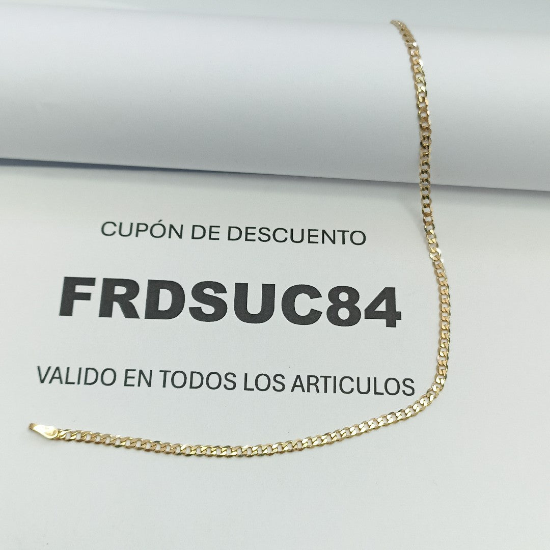 PULSERA TEJIDO BARBADA 14K 21 CM 2.3 GR (NUEVO)