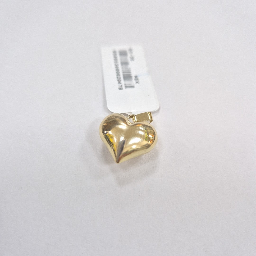DIJE TEJIDO CORAZON LISO 14K 1.2 GR (NUEVO)