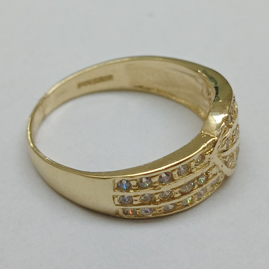 ANILLOS C CIRCONIAS 14K TALLA 7 2.8 GR (NUEVO)