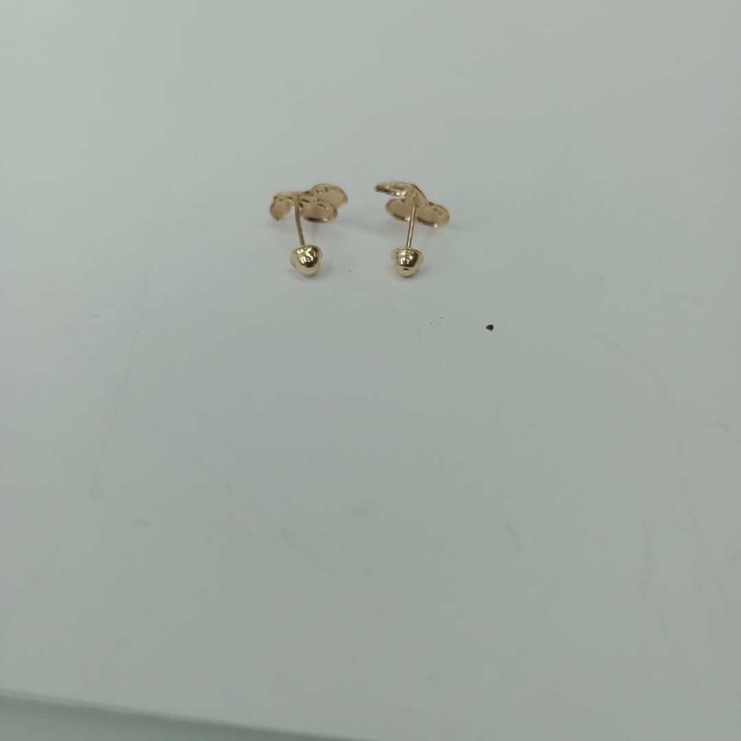 BROQUELES BROQUE FIG CEREZA C ESMALTE 14K 0.2203 GR (NUEVO)