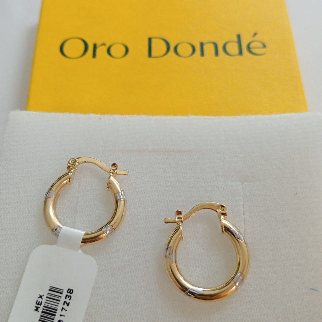 ARETES ARRACADAS COMBINADAS 14K 1.6 GR (NUEVO)
