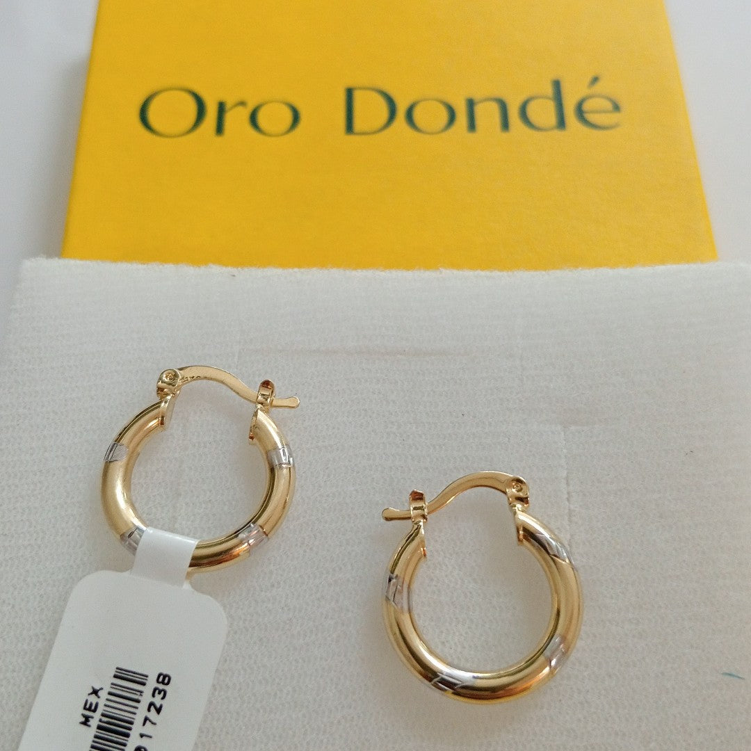 ARETES ARRACADAS COMBINADAS 14K 1.6 GR (NUEVO)