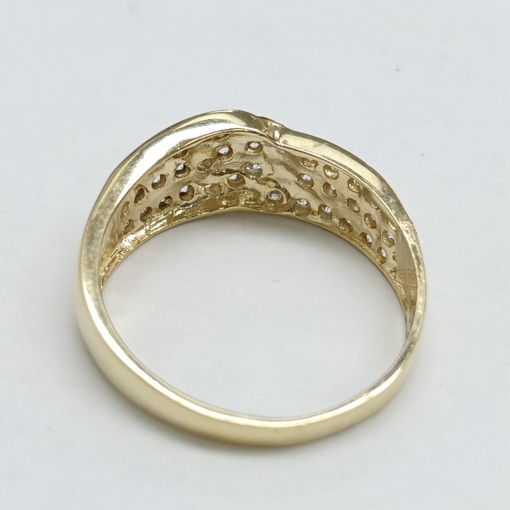 ANILLOS C CIRCONIAS 14K TALLA 8 3 GR (NUEVO)