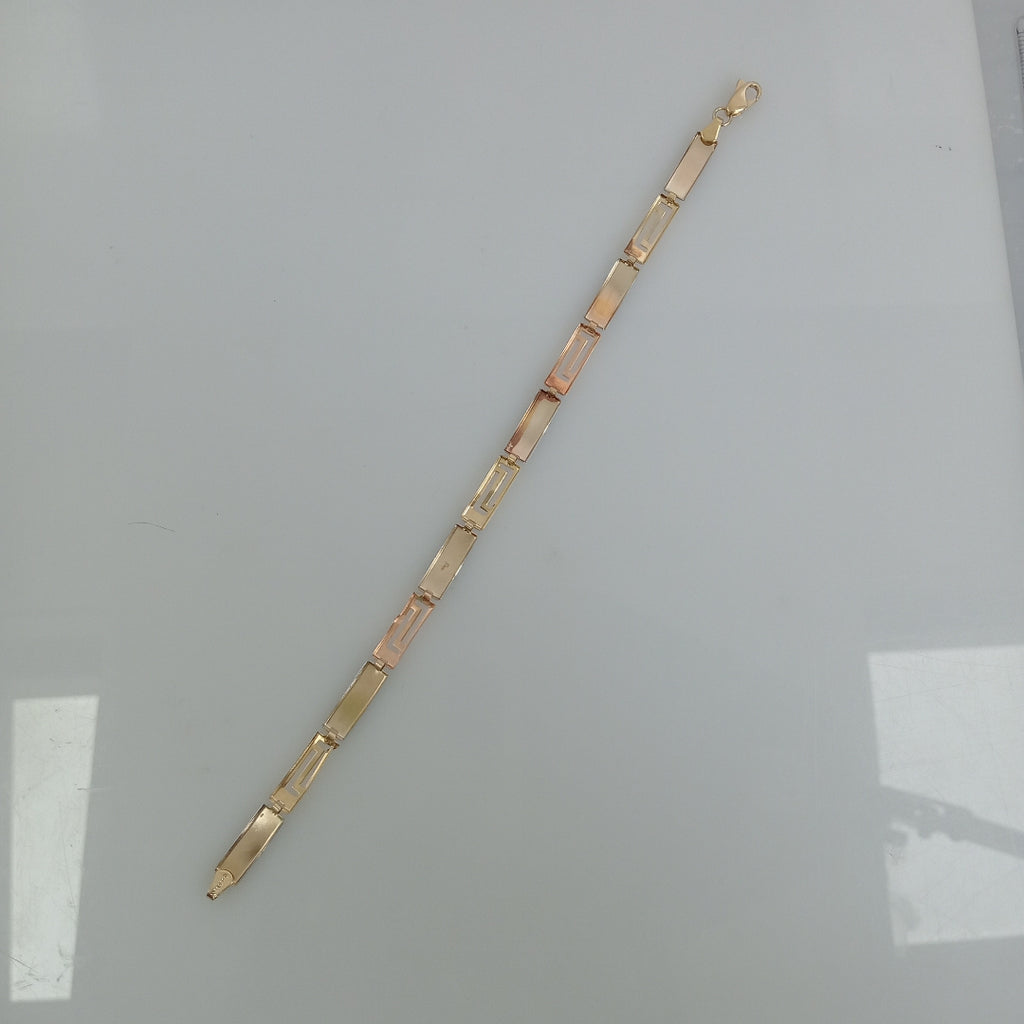 PULSERA ORO COMBINADO 14 K 4.2 GRMS (SEMINUEVO)