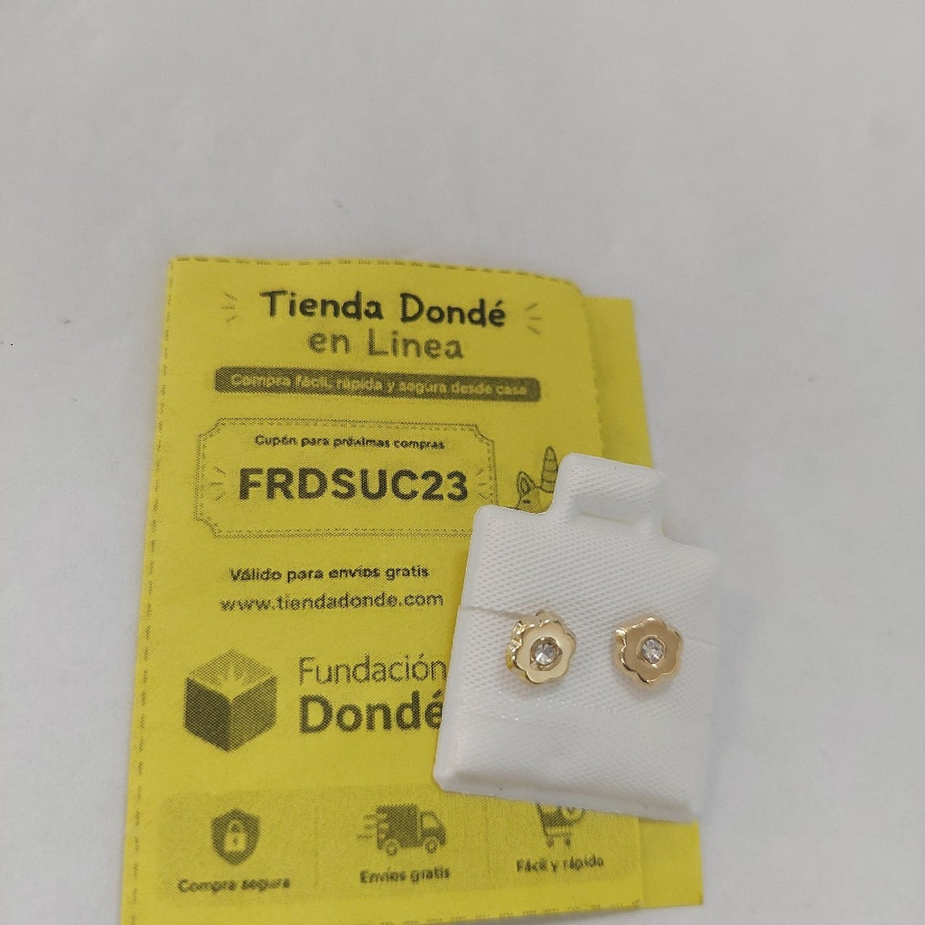 BROQUELES BROQUEL FIG FLOR C CIRCONIA 14K 0.2581 GR (NUEVO)